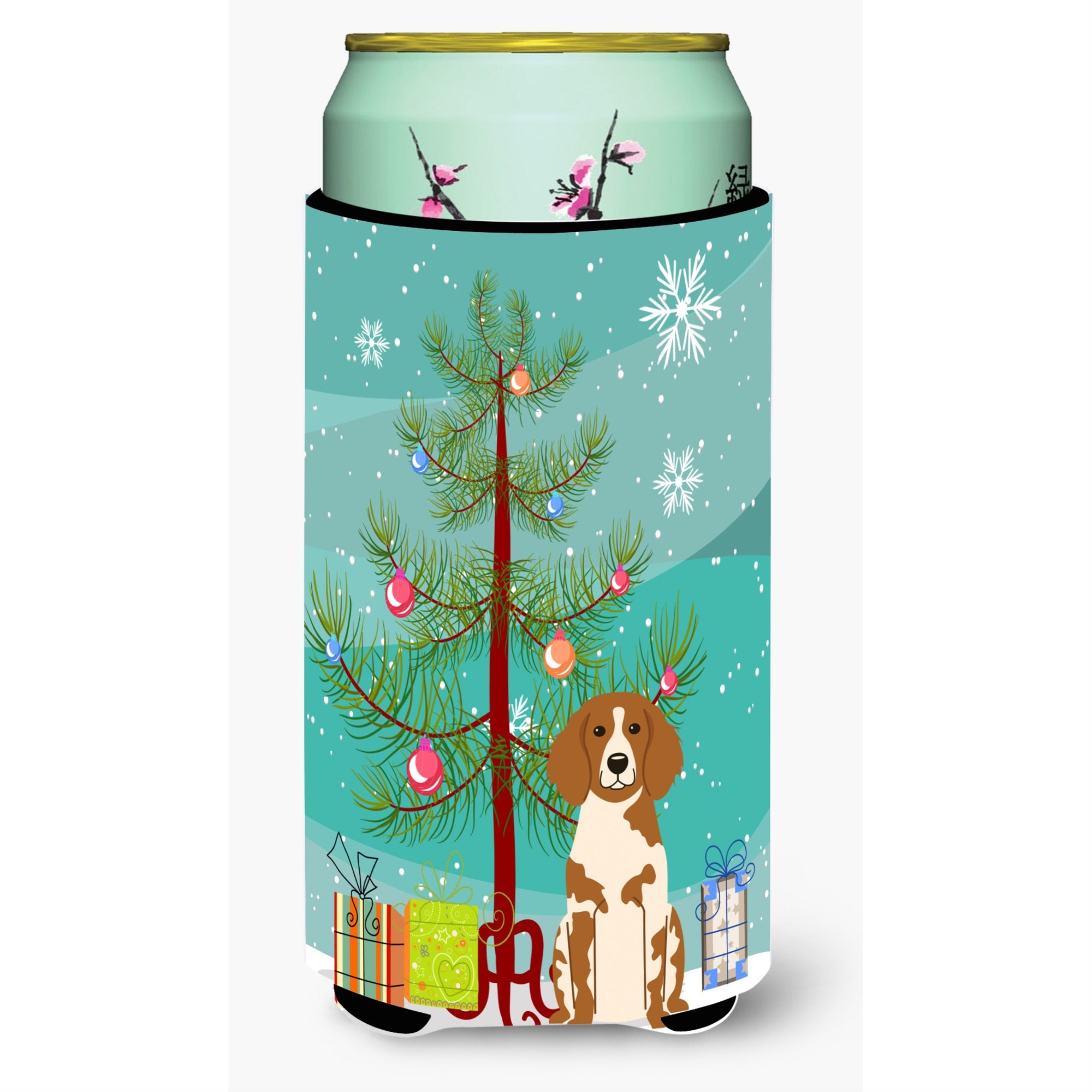 'Caroline'S Treasures Merry Christmas Tree Brittany Spaniel Tall Boy Beverage Insulator Hugger Bb4197Tbc, Multicolor''