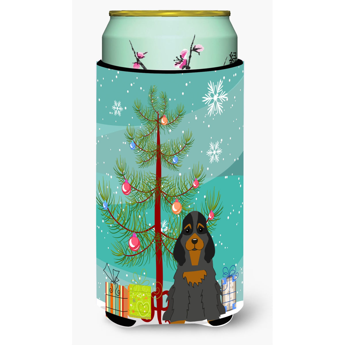 'Caroline'S Treasures Merry Christmas Tree Cocker Spaniel Black Tan Tall Boy Beverage Insulator Hugger Bb4218Tbc, Multicolor''