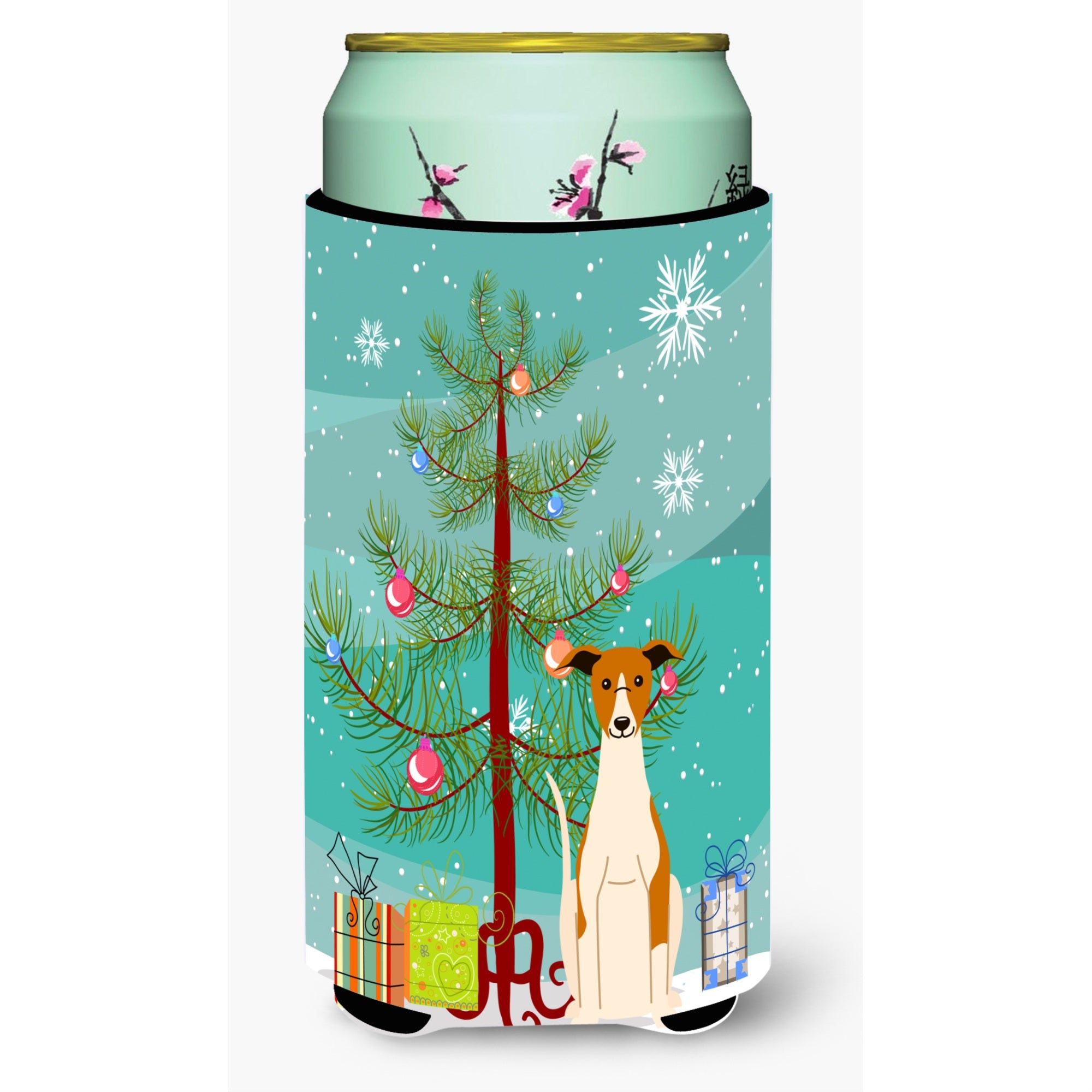 'Caroline'S Treasures Merry Christmas Tree Whippet Tall Boy Beverage Insulator Hugger Bb4224Tbc, Multicolor''