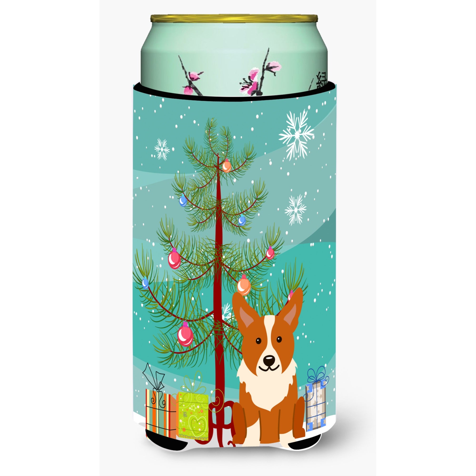 'Caroline'S Treasures Merry Christmas Tree Corgi Tall Boy Beverage Insulator Hugger Bb4225Tbc, Multicolor''