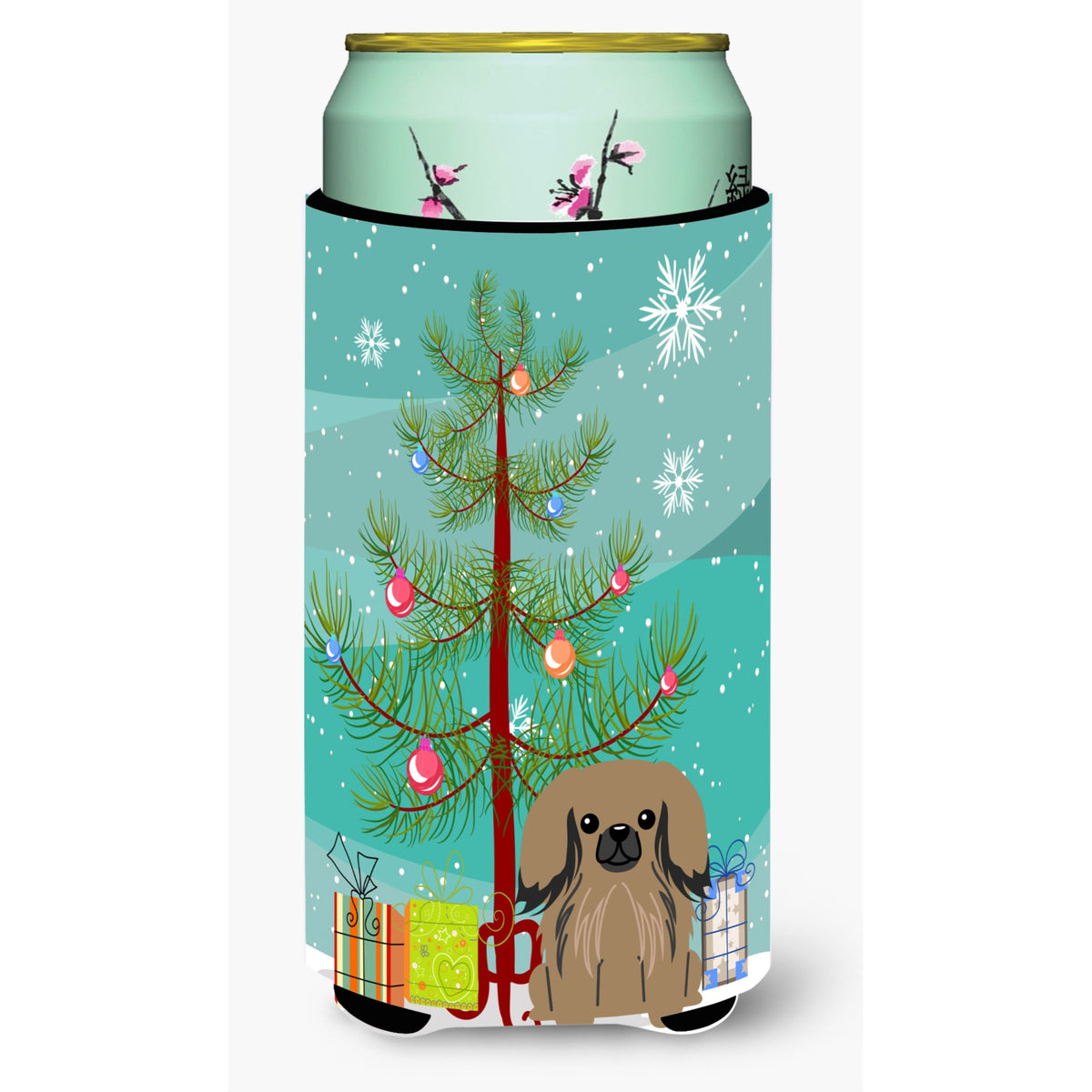 'Caroline'S Treasures Merry Christmas Tree Pekingnese Tan Tall Boy Beverage Insulator Hugger Bb4227Tbc, Multicolor''