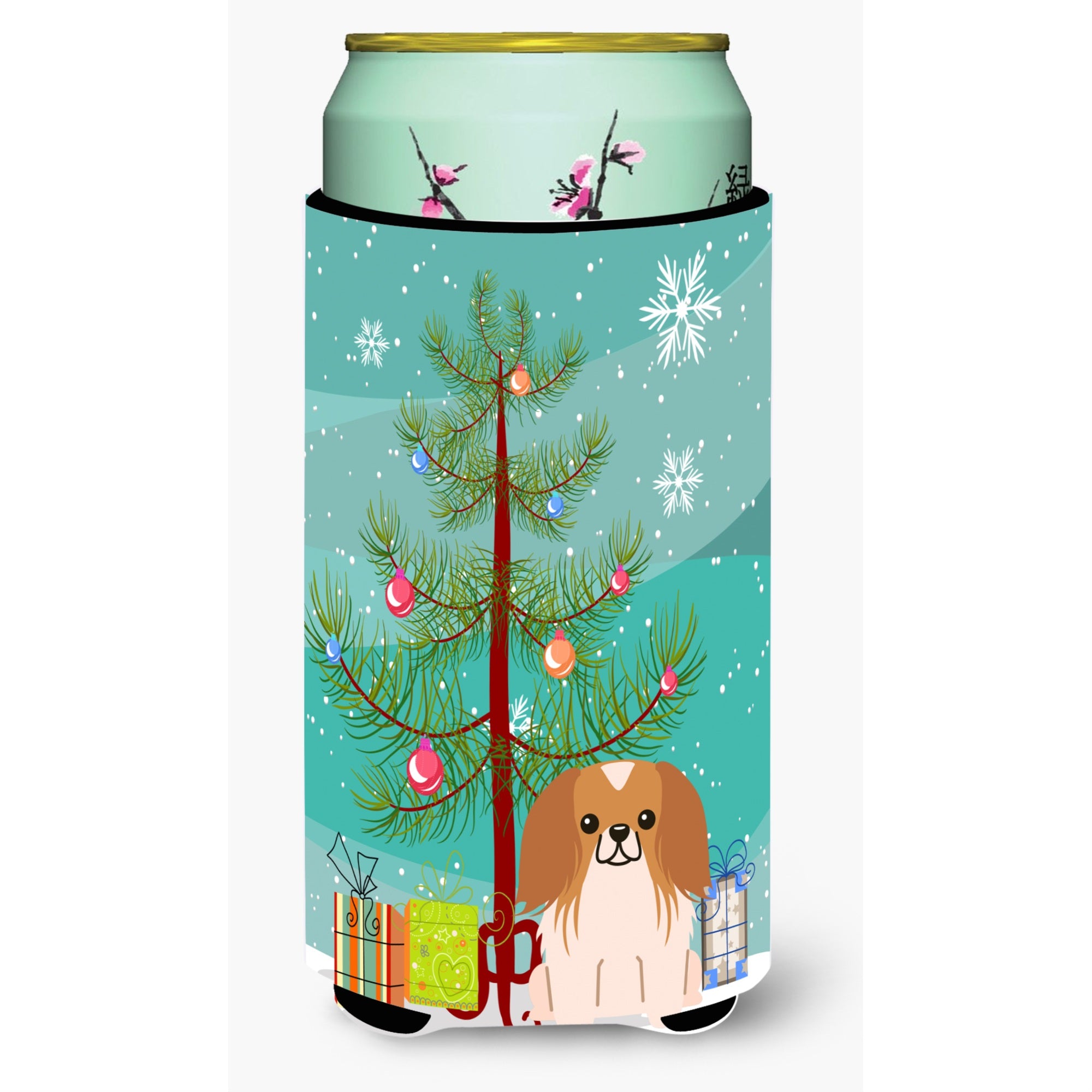 'Caroline'S Treasures Merry Christmas Tree Pekingnese Red White Tall Boy Beverage Insulator Hugger Bb4228Tbc, Multicolor''