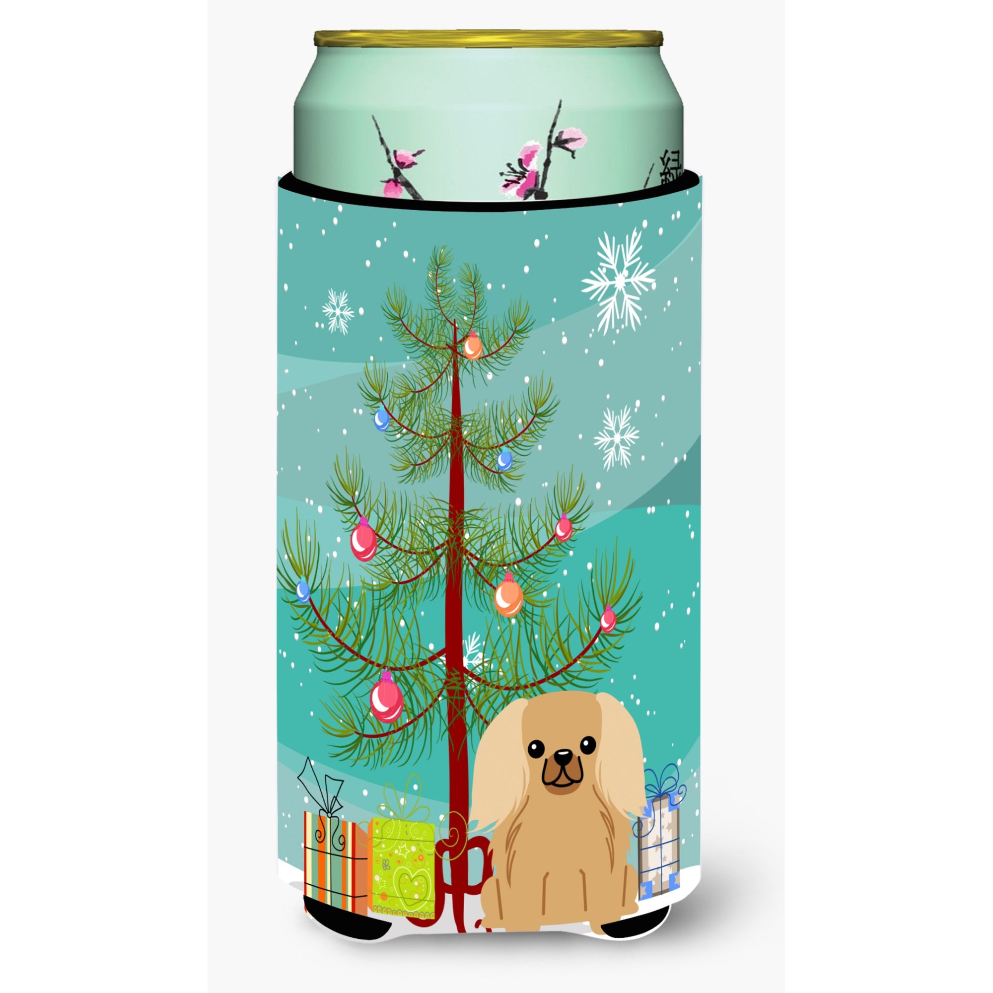 'Caroline'S Treasures Merry Christmas Tree Pekingnese Fawn Sable Tall Boy Beverage Insulator Hugger Bb4229Tbc, Multicolor''