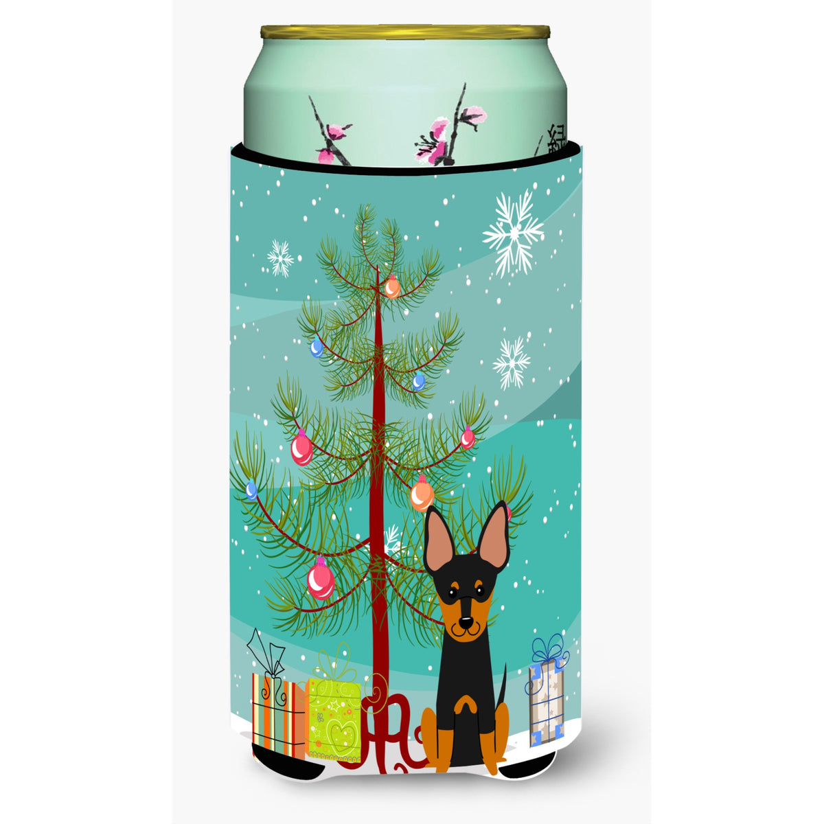 'Caroline'S Treasures Merry Christmas Tree English Toy Terrier Tall Boy Beverage Insulator Hugger Bb4234Tbc, Multicolor''