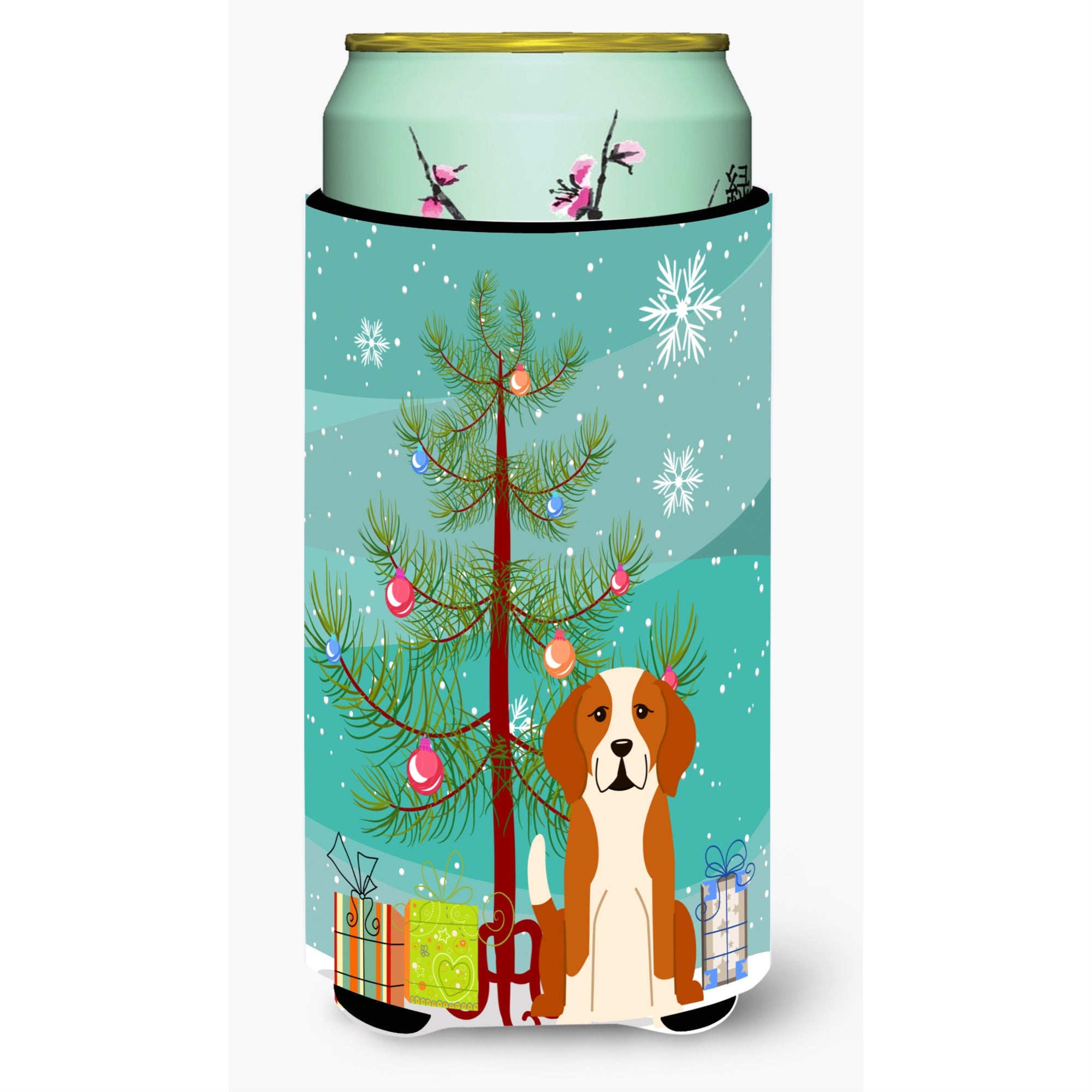 'Caroline'S Treasures Merry Christmas Tree English Foxhound Tall Boy Beverage Insulator Hugger Bb4235Tbc, Multicolor''