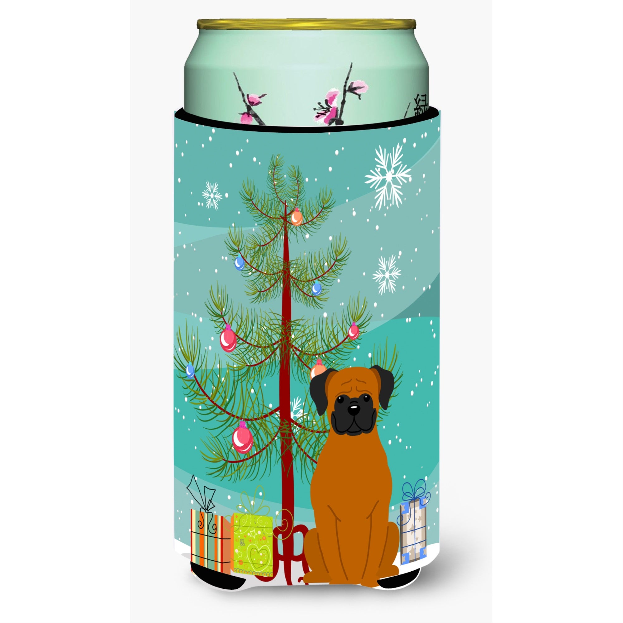 'Caroline'S Treasures Merry Christmas Tree Fawn Boxer Tall Boy Beverage Insulator Hugger Bb4240Tbc, Multicolor''