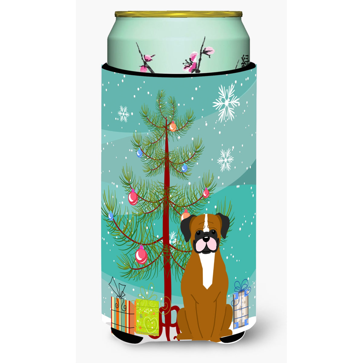 'Caroline'S Treasures Merry Christmas Tree Flashy Fawn Boxer Tall Boy Beverage Insulator Hugger Bb4241Tbc, Multicolor''