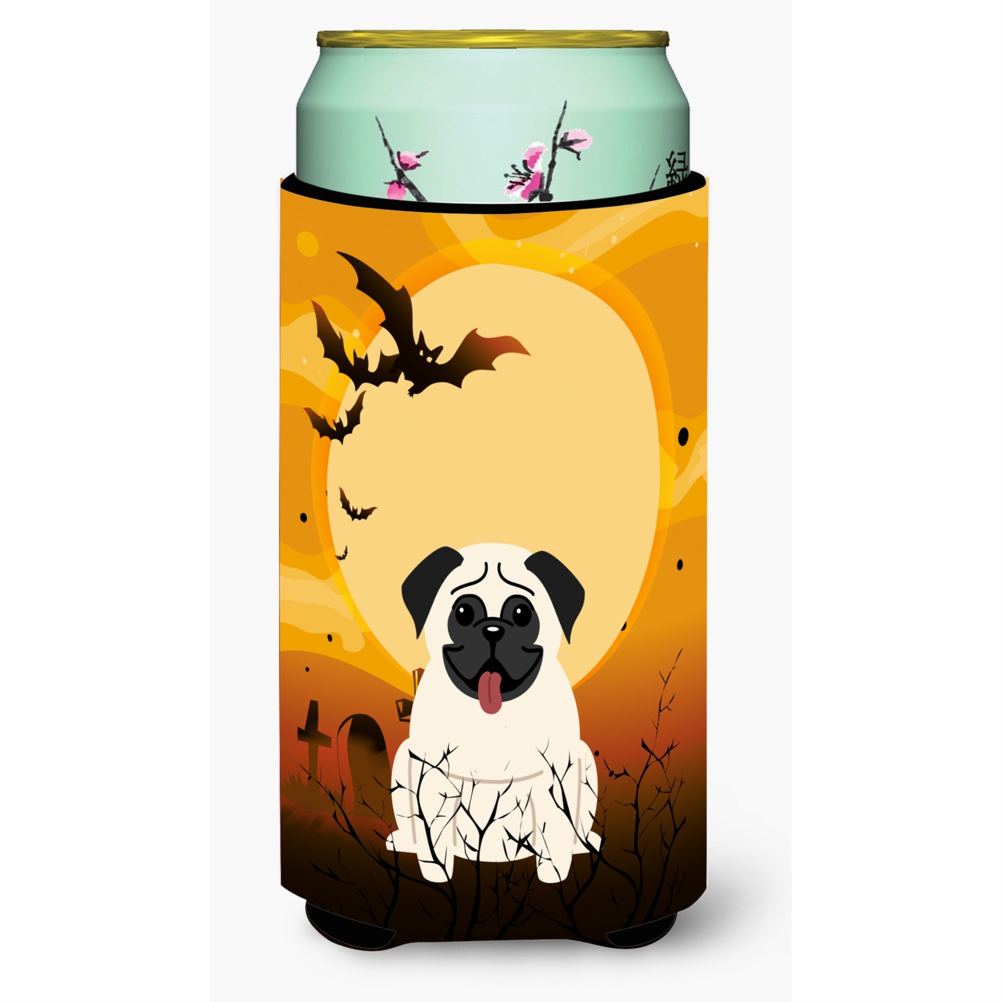 'Caroline'S Treasures Halloween Pug Cream Tall Boy Beverage Insulator Hugger Bb4270Tbc, Multicolor''