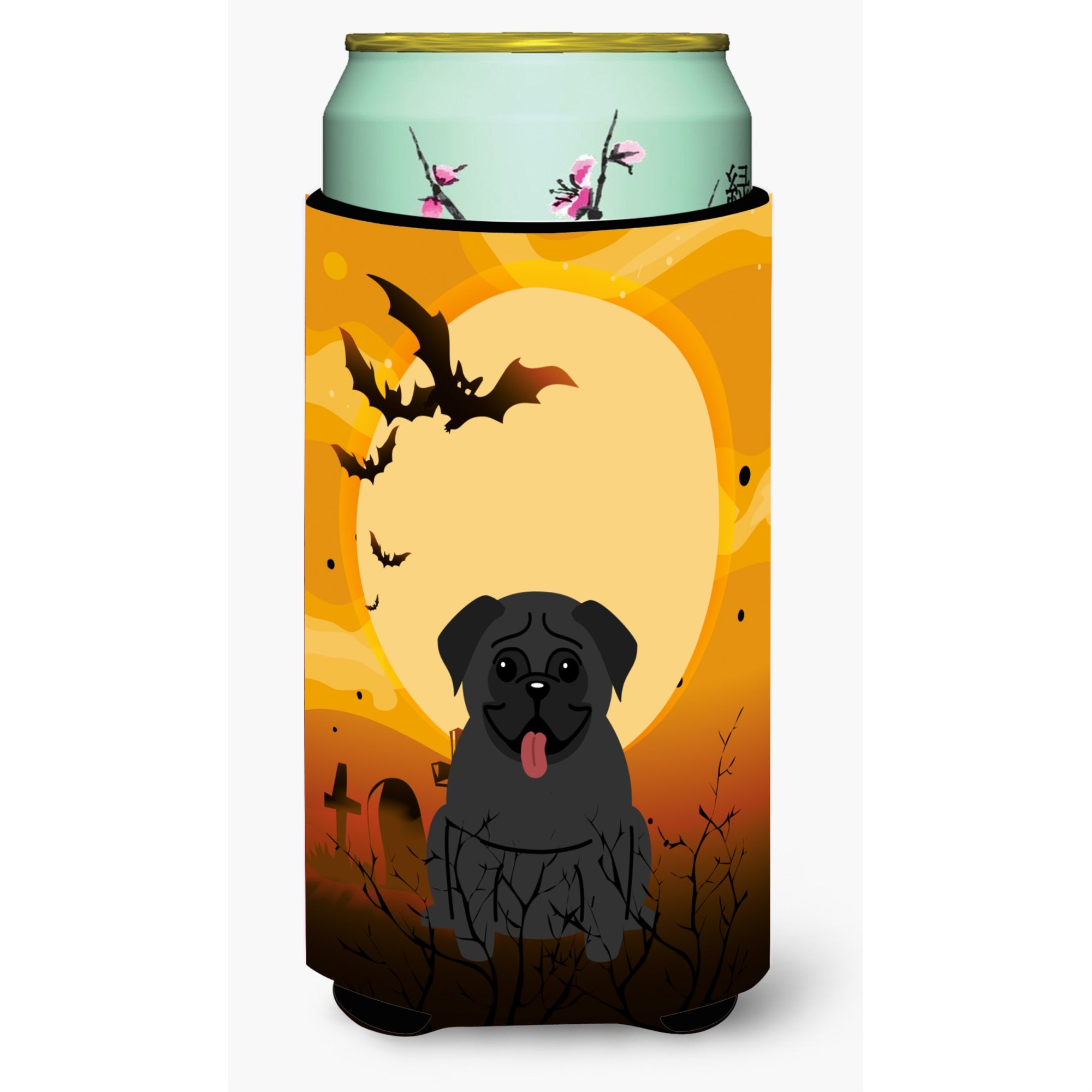 'Caroline'S Treasures Halloween Pug Black Tall Boy Beverage Insulator Hugger Bb4272Tbc, Multicolor''