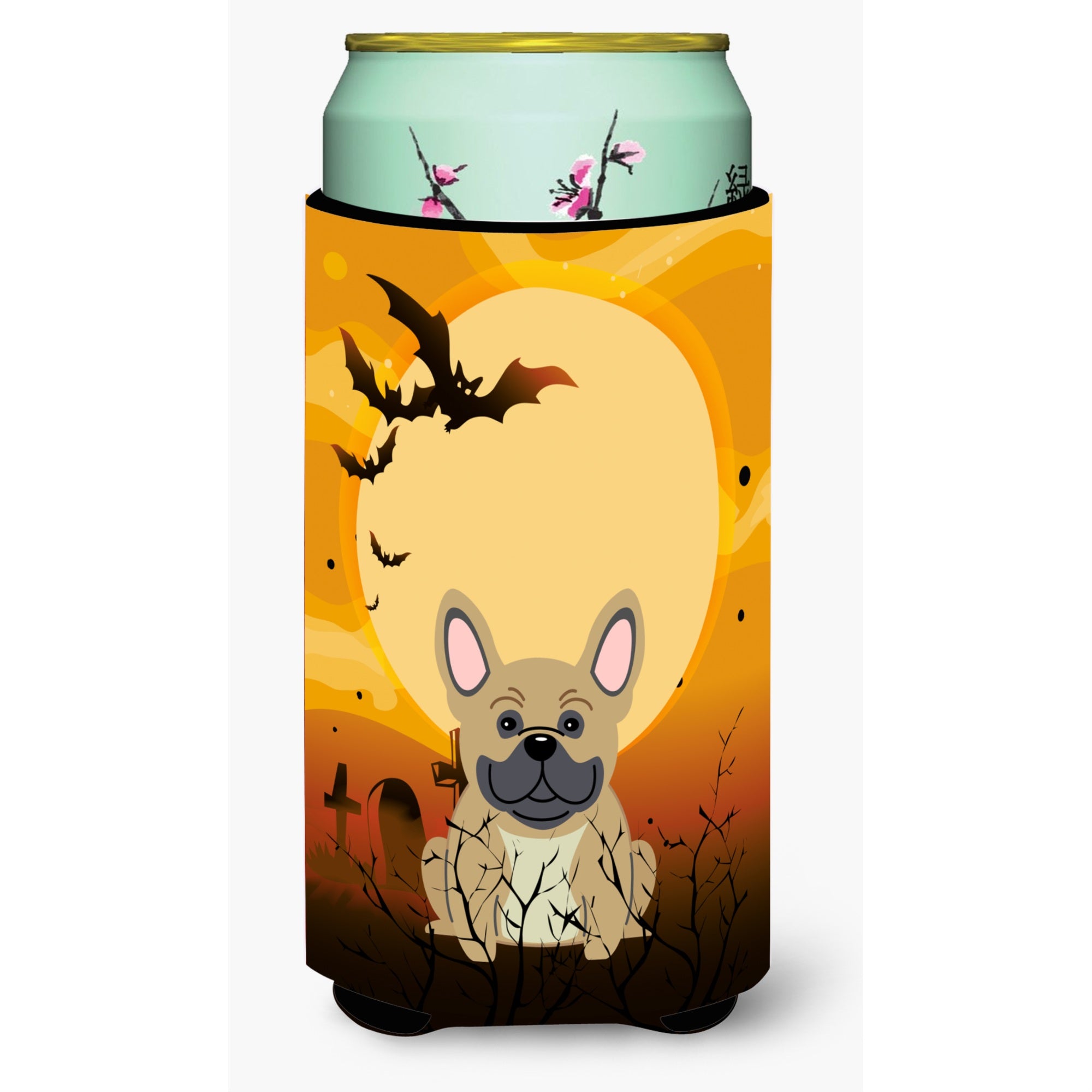 'Caroline'S Treasures Halloween French Bulldog Cream Tall Boy Beverage Insulator Hugger Bb4276Tbc, Multicolor''