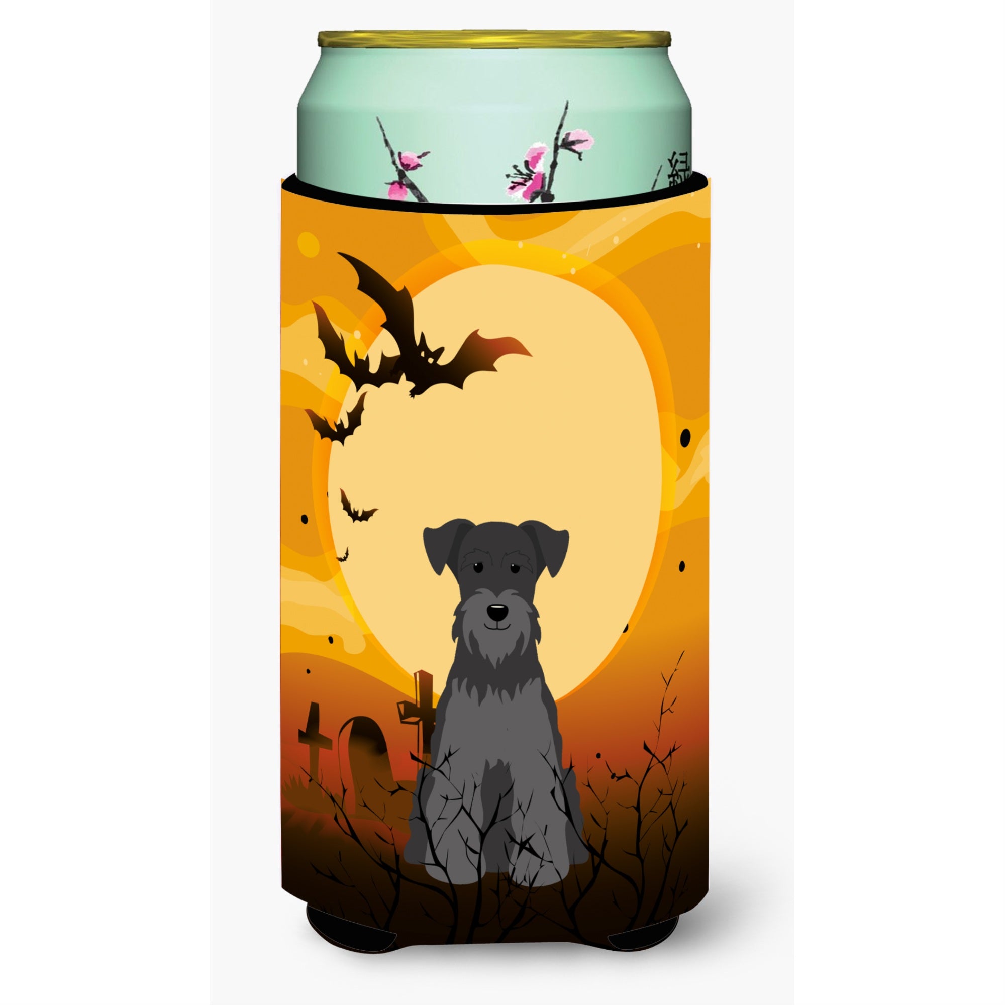 'Caroline'S Treasures Halloween Miniature Schanuzer Black Tall Boy Beverage Insulator Hugger Bb4317Tbc, Multicolor''