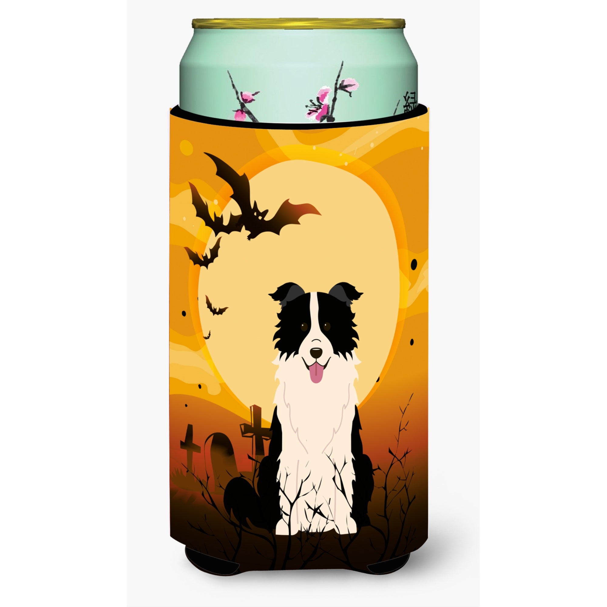 'Caroline'S Treasures Halloween Border Collie Black White Tall Boy Beverage Insulator Hugger Bb4384Tbc, Multicolor''