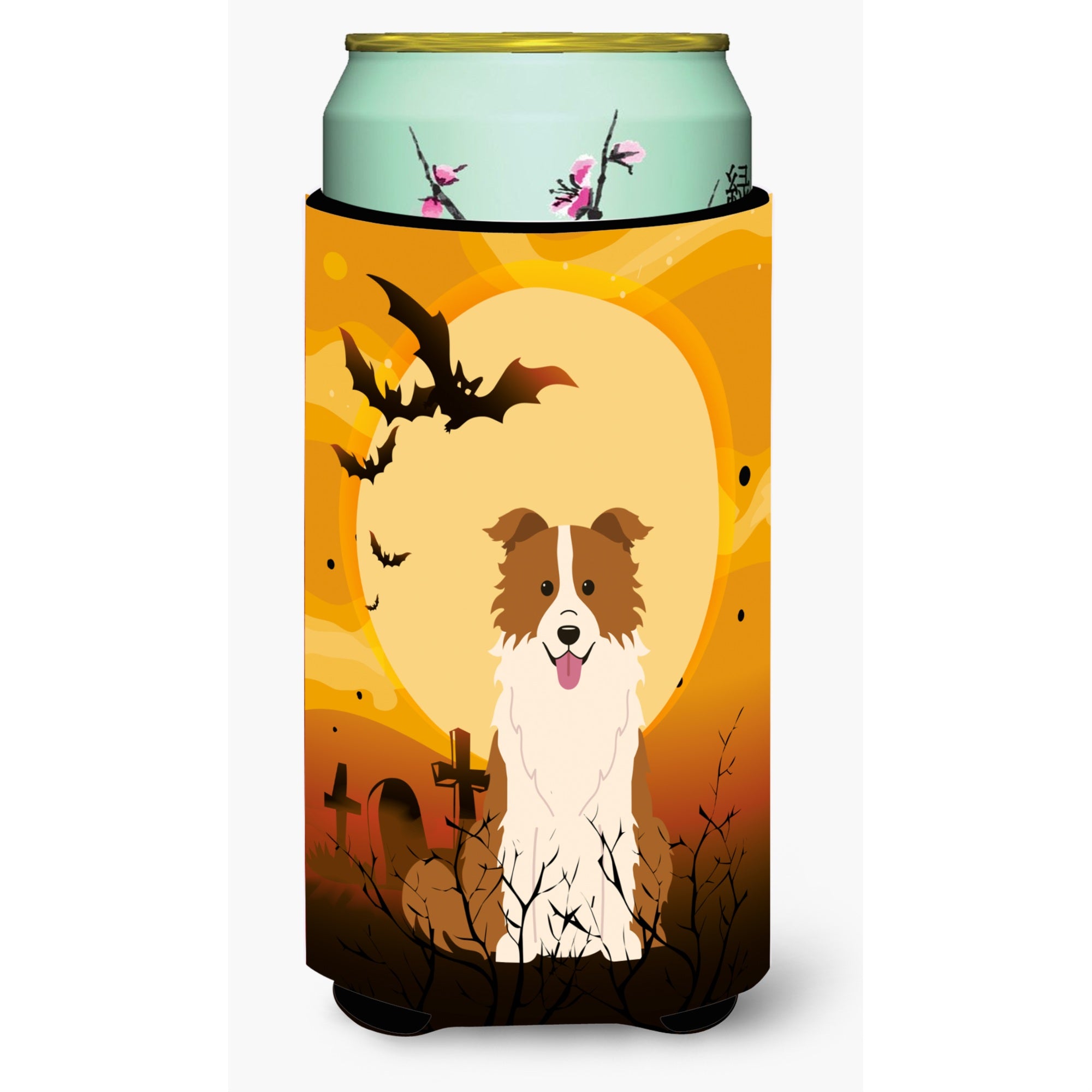 'Caroline'S Treasures Halloween Border Collie Red White Tall Boy Beverage Insulator Hugger Bb4385Tbc, Multicolor''