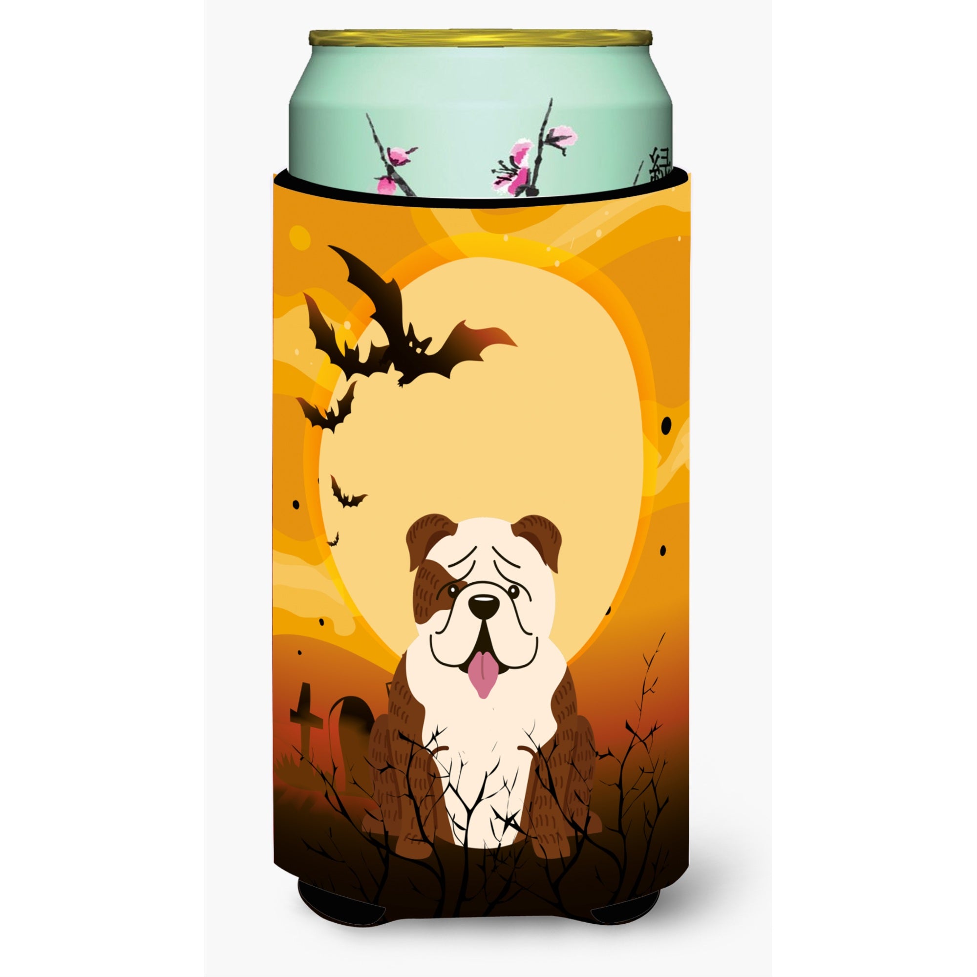 'Caroline'S Treasures Halloween English Bulldog Brindle White Tall Boy Beverage Insulator Hugger Bb4387Tbc, Multicolor''