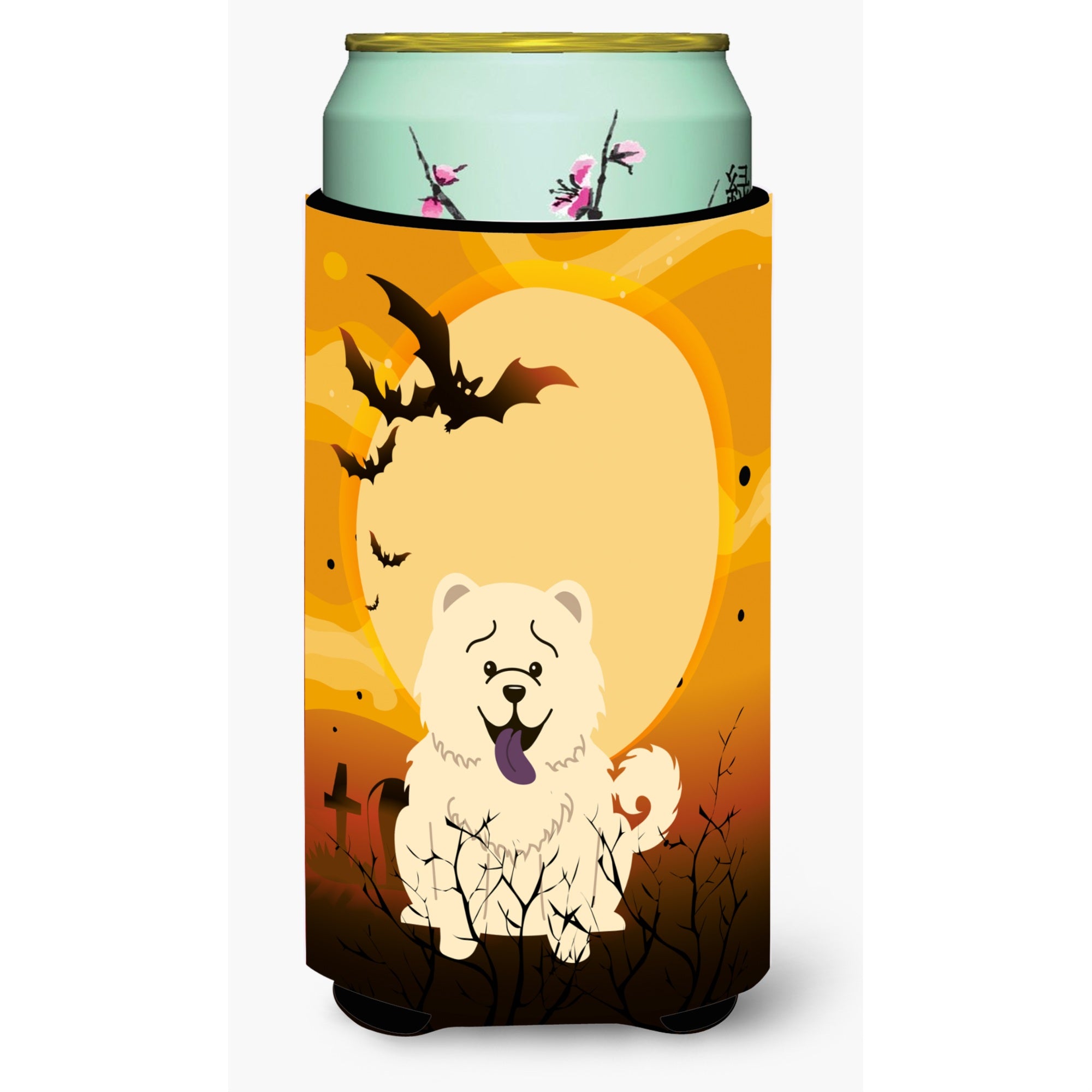 'Caroline'S Treasures Halloween Chow White Tall Boy Beverage Insulator Hugger Bb4406Tbc, Multicolor''