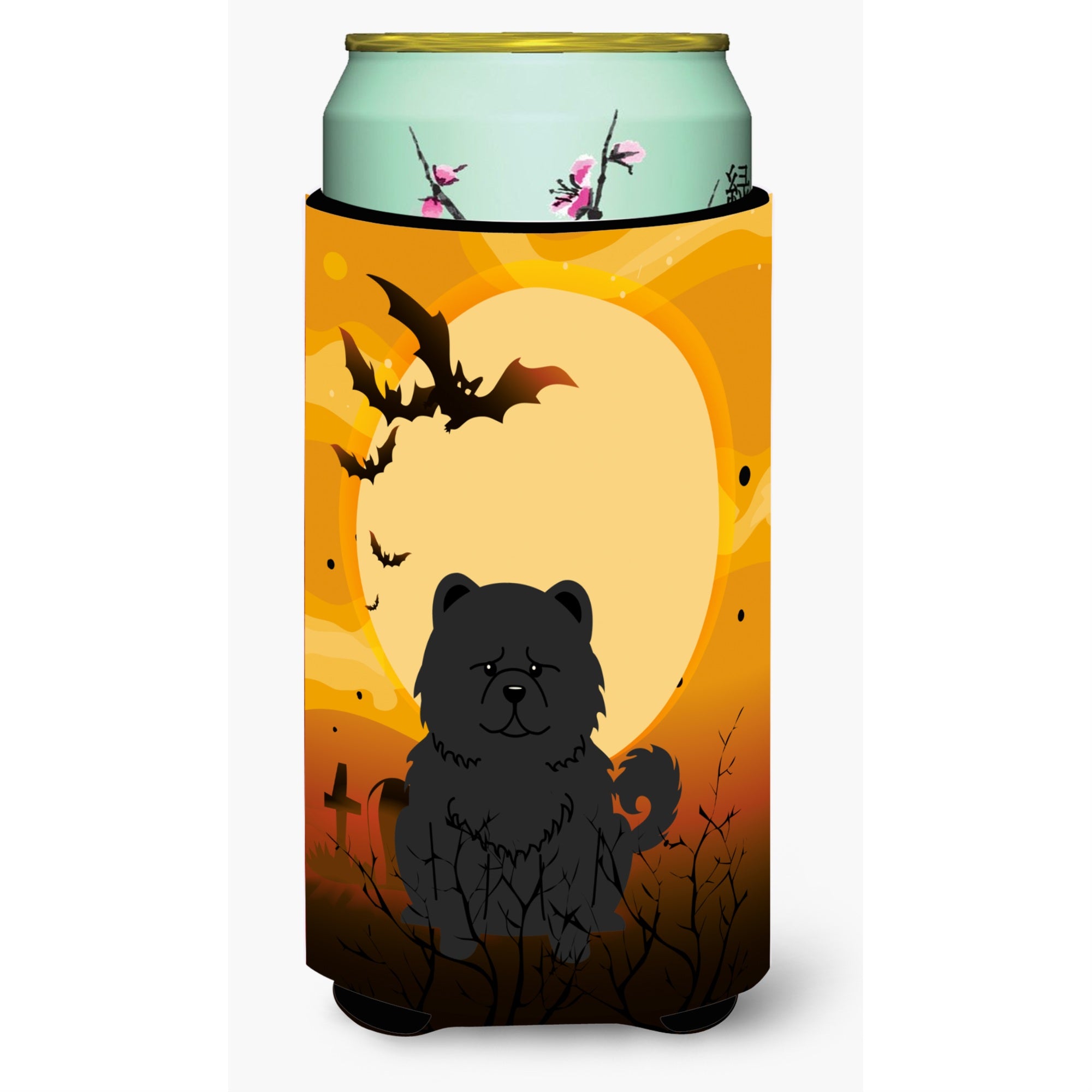 'Caroline'S Treasures Halloween Chow Black Tall Boy Beverage Insulator Hugger Bb4409Tbc, Multicolor''