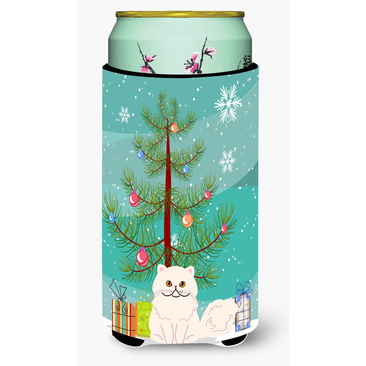 'Caroline'S Treasures Persian Cat Merry Christmas Tree Tall Boy Beverage Insulator Hugger, Multicolor''