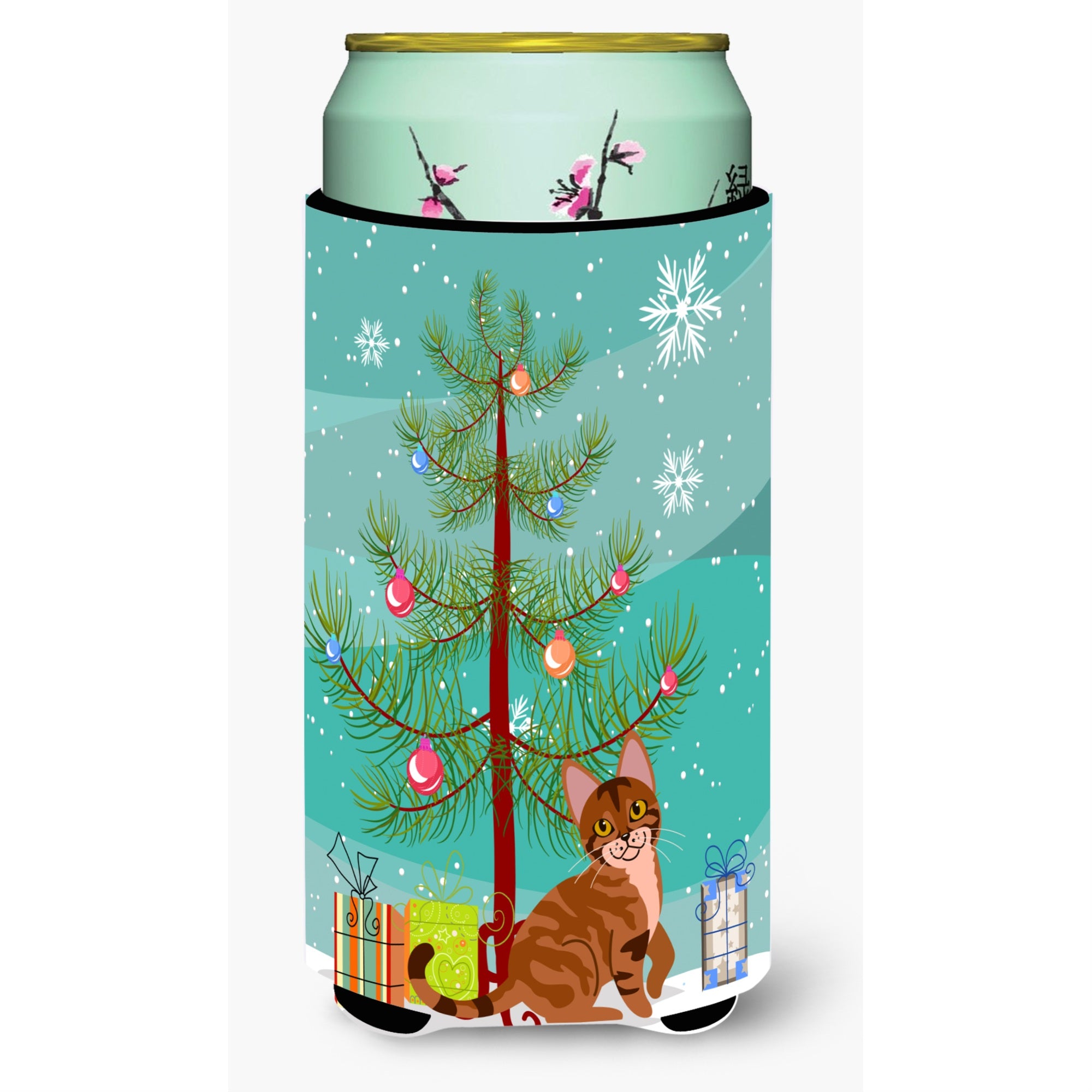 'Caroline'S Treasures Sokoke Cat Merry Christmas Tree Tall Boy Beverage Insulator Hugger, Multicolor''