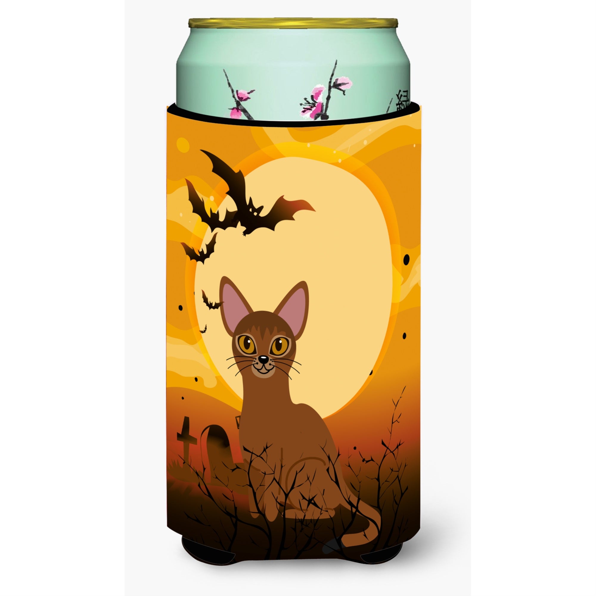 'Caroline'S Treasures Halloween Abyssinian Cat Tall Boy Beverage Insulator Hugger, Multicolor''