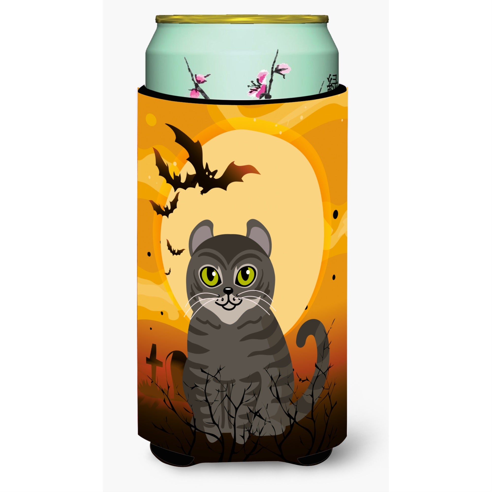'Caroline'S Treasures Halloween American Curl Cat Tall Boy Beverage Insulator Hugger, Multicolor''