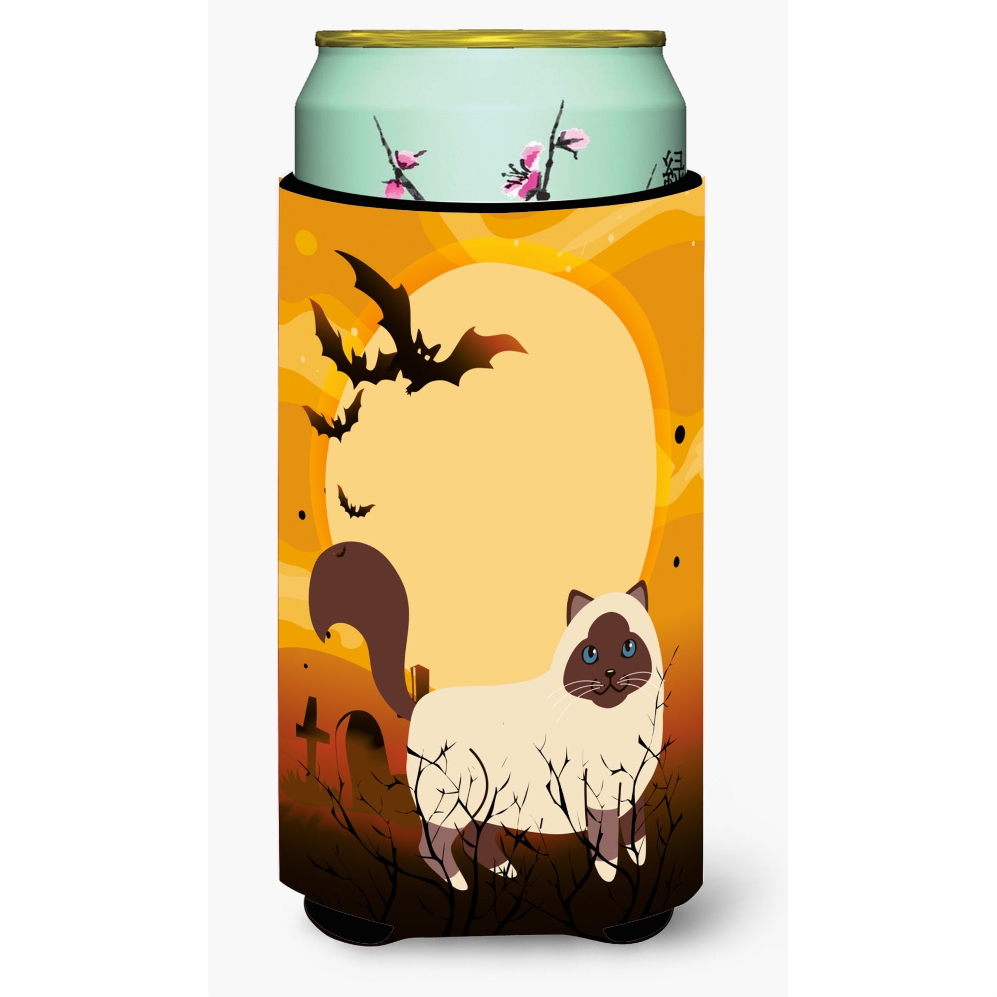 'Caroline'S Treasures Halloween Birman Cat Tall Boy Beverage Insulator Hugger, Multicolor''