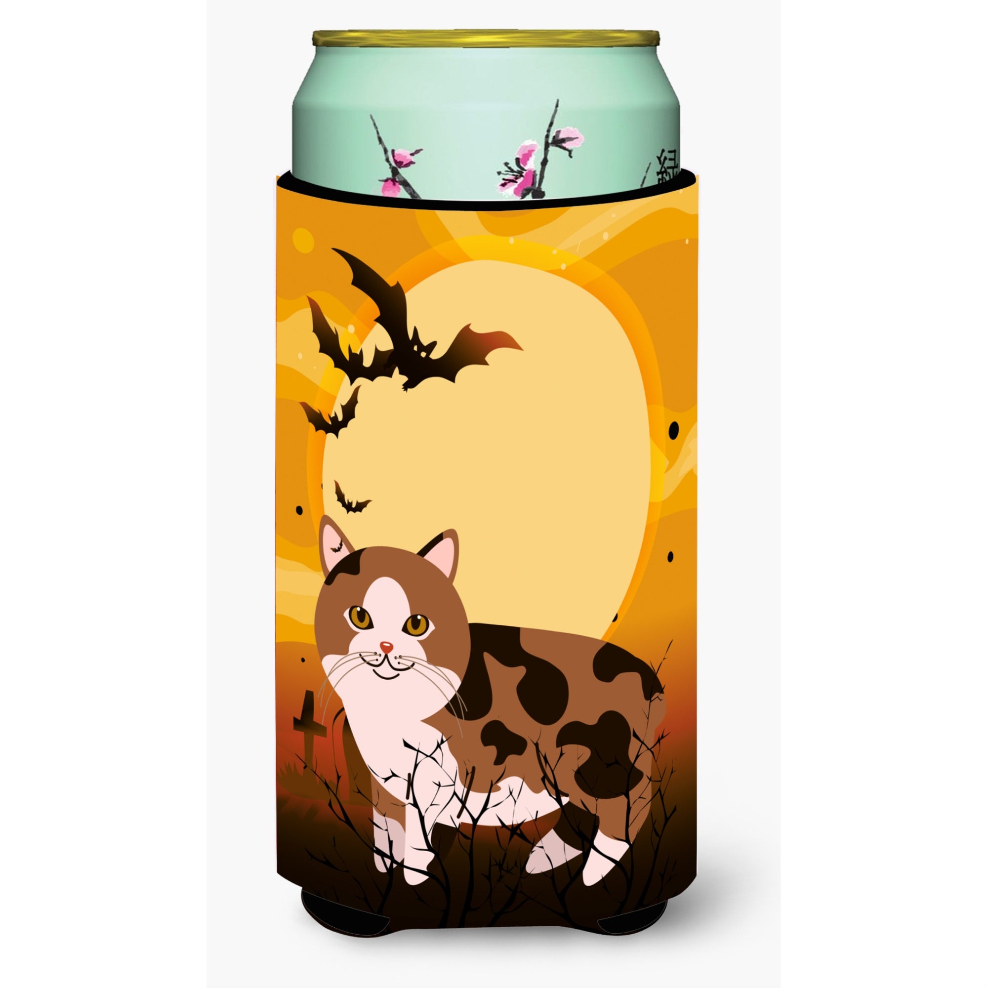 'Caroline'S Treasures Halloween Manx Cat Tall Boy Beverage Insulator Hugger, Multicolor''