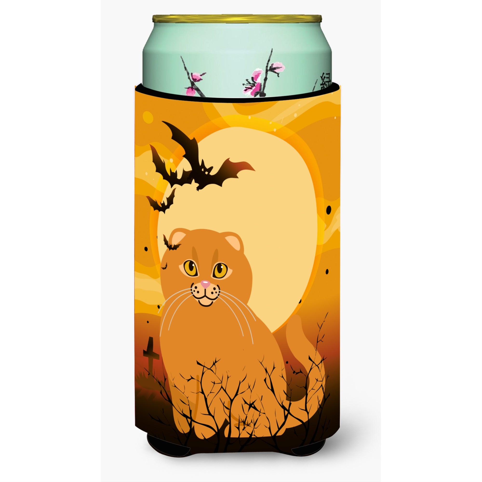 'Caroline'S Treasures Halloween Scottish Fold Cat Tall Boy Beverage Insulator Hugger, Multicolor''