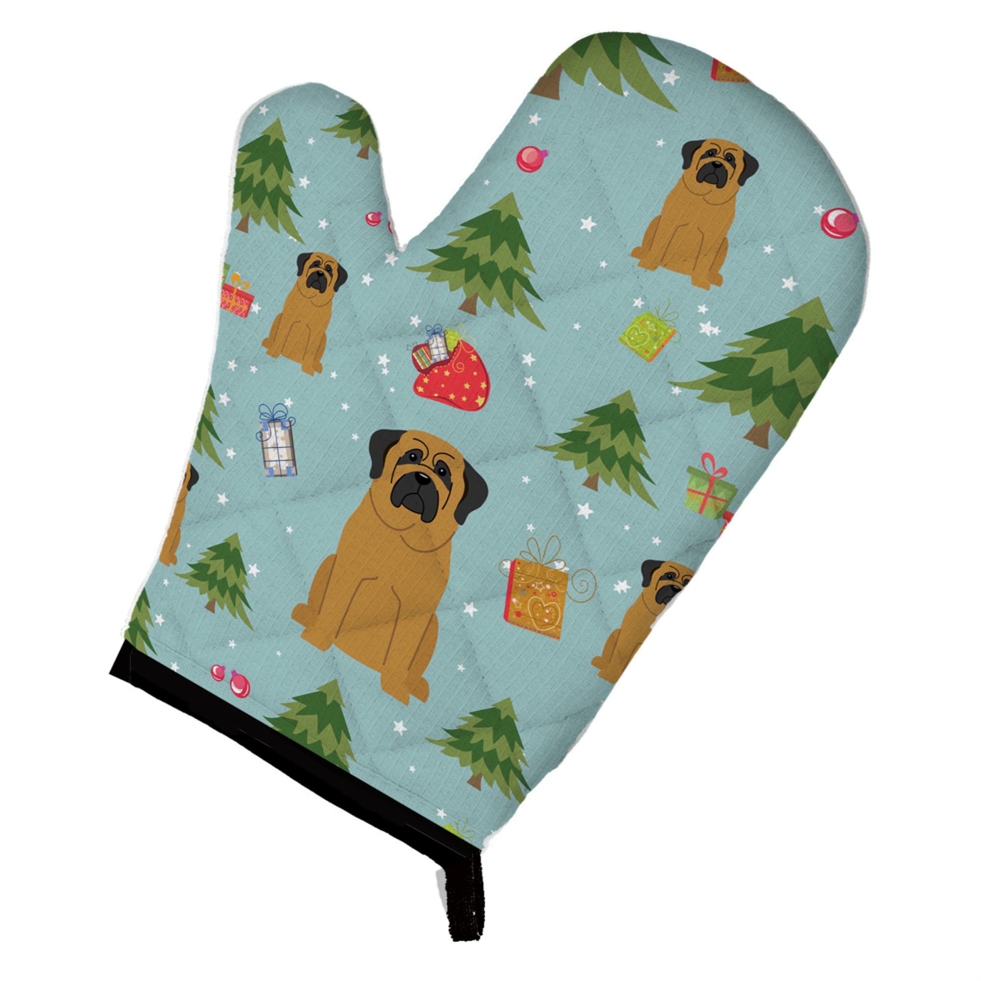 'Caroline'S Treasures Bb4678Ovmt Christmas Mastiff Oven Mitt, 12'''' By 8.5'''', Multicolor''