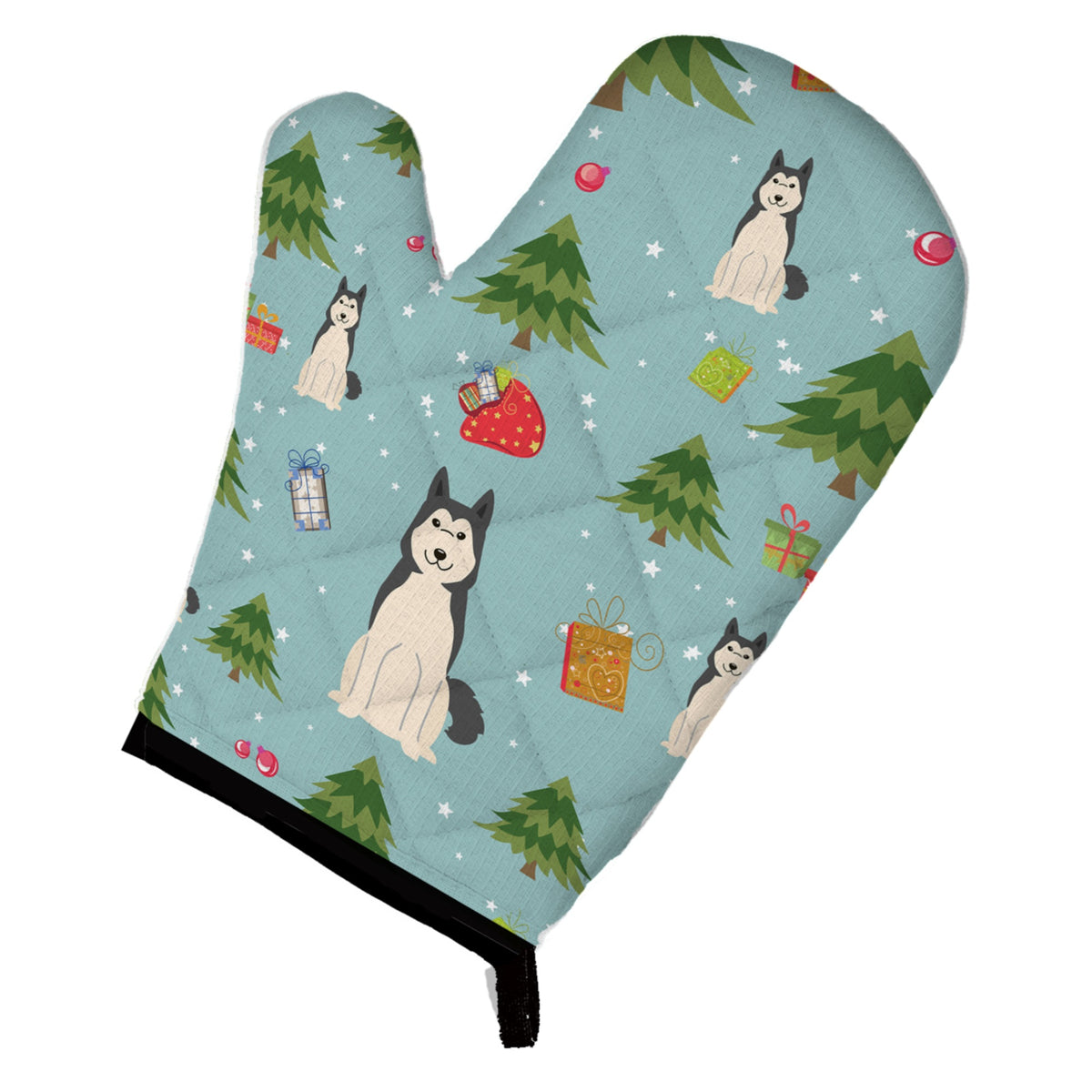 'Caroline'S Treasures Bb4685Ovmt Christmas West Siberian Laika Spitz Oven Mitt, 12'''' By 8.5'''', Multicolor''