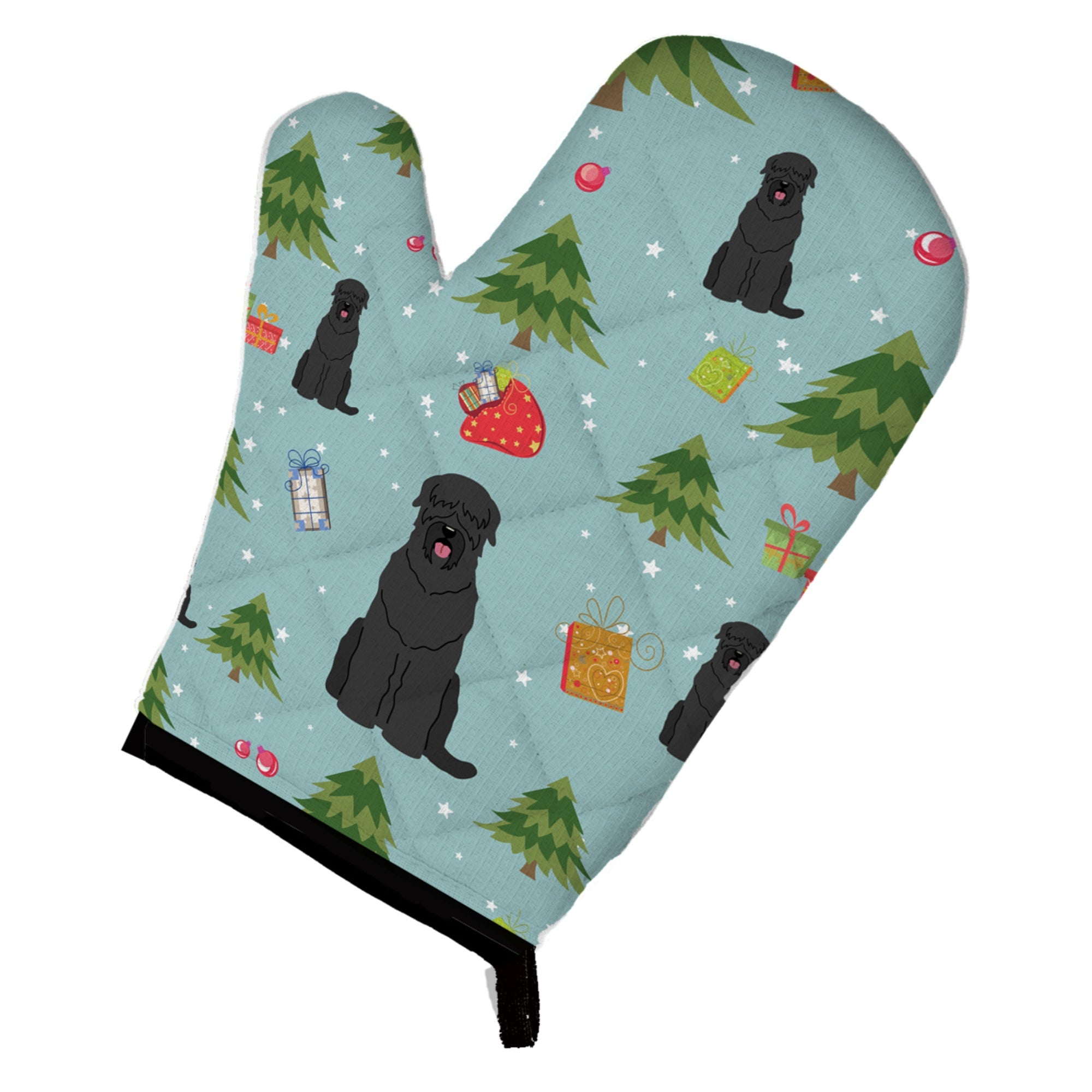'Caroline'S Treasures Bb4686Ovmt Christmas Black Russian Terrier Oven Mitt, 12'''' By 8.5'''', Multicolor''