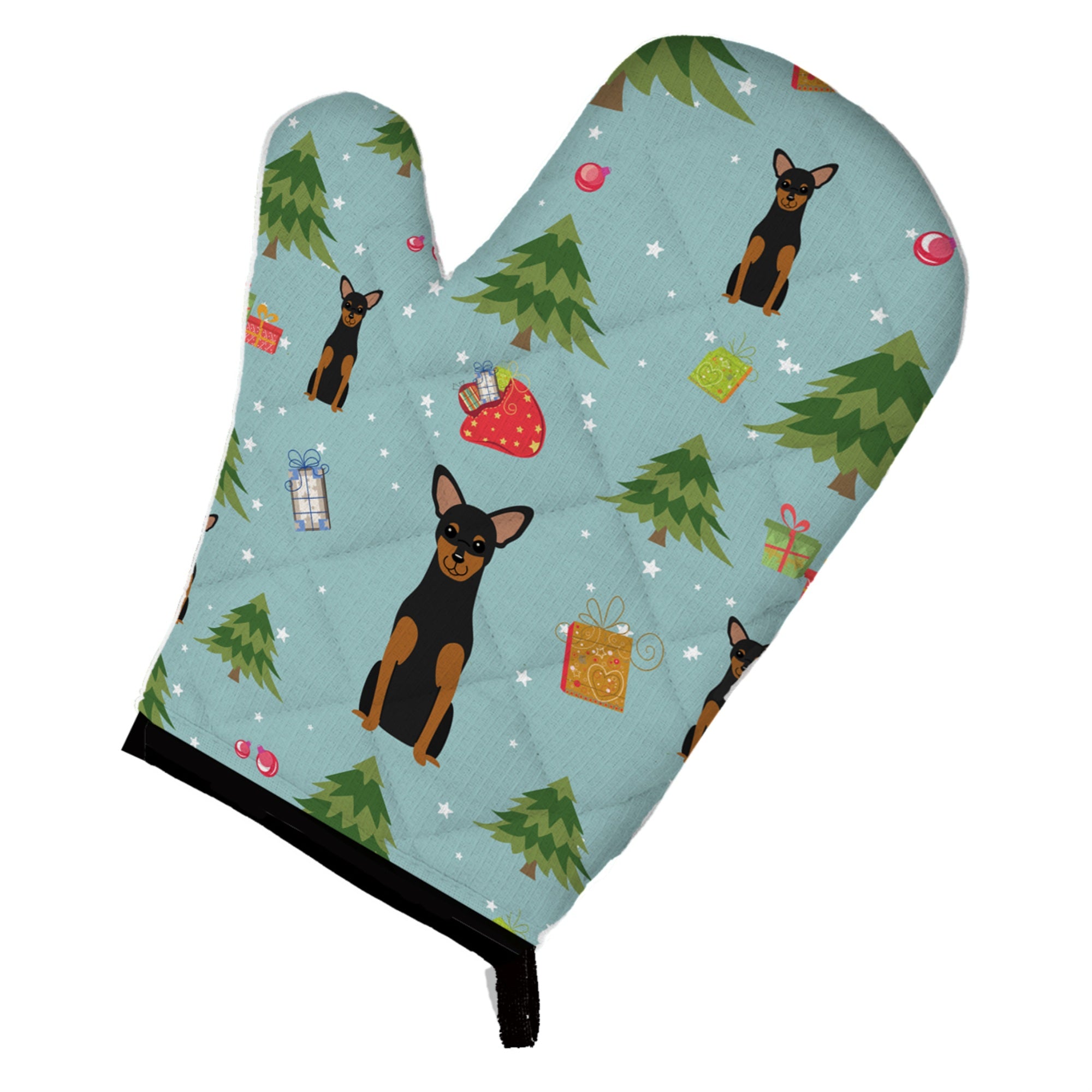 'Caroline'S Treasures Bb4688Ovmt Christmas Manchester Terrier Oven Mitt, 12'''' By 8.5'''', Multicolor''