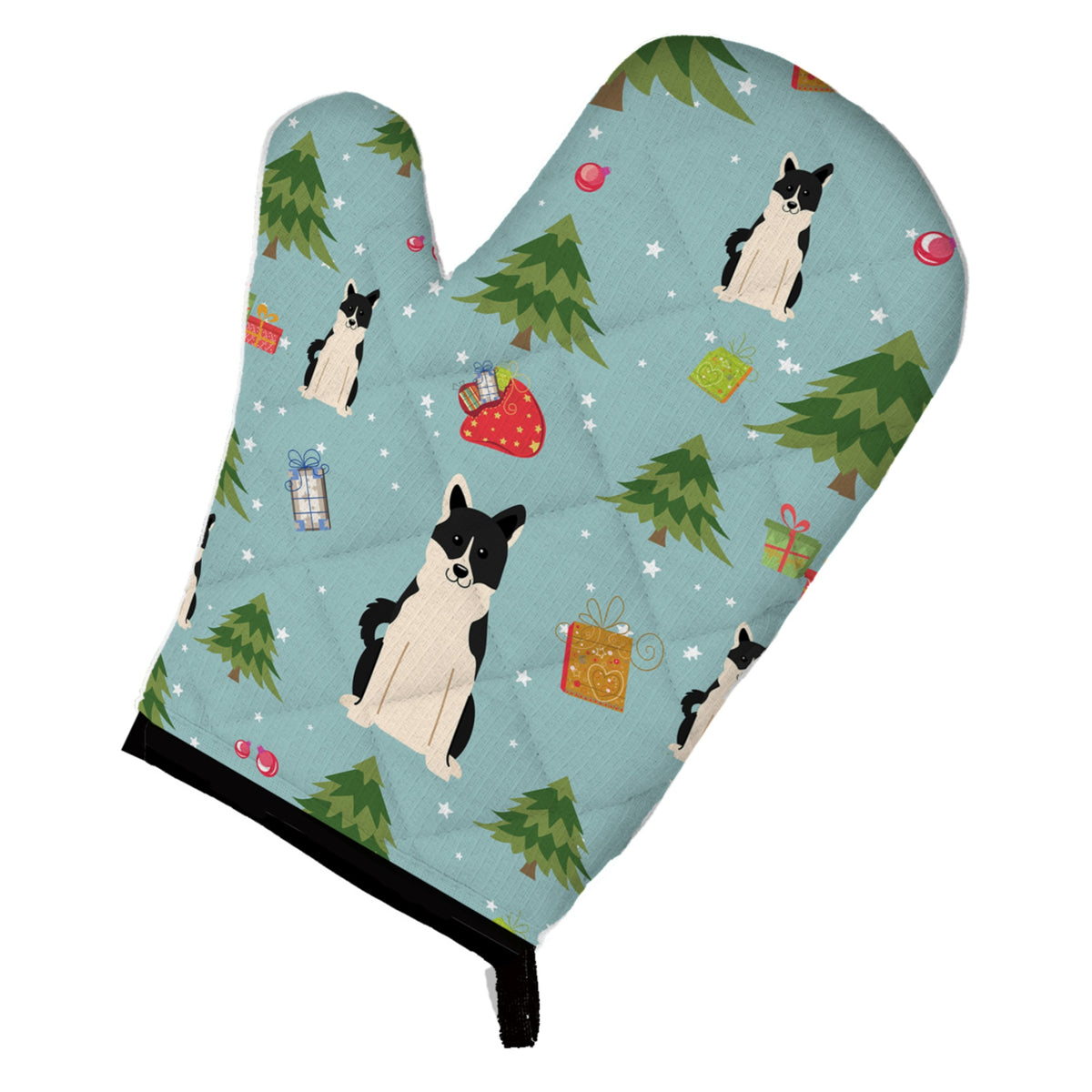 'Caroline'S Treasures Bb4689Ovmt Christmas Russo-European Laika Spitz Oven Mitt, 12'''' By 8.5'''', Multicolor''