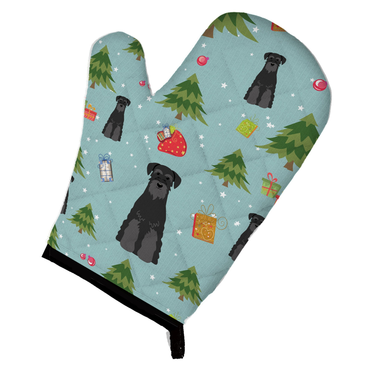 'Caroline'S Treasures Bb4692Ovmt Christmas Standard Schnauzer Black Oven Mitt, 12'''' By 8.5'''', Multicolor''