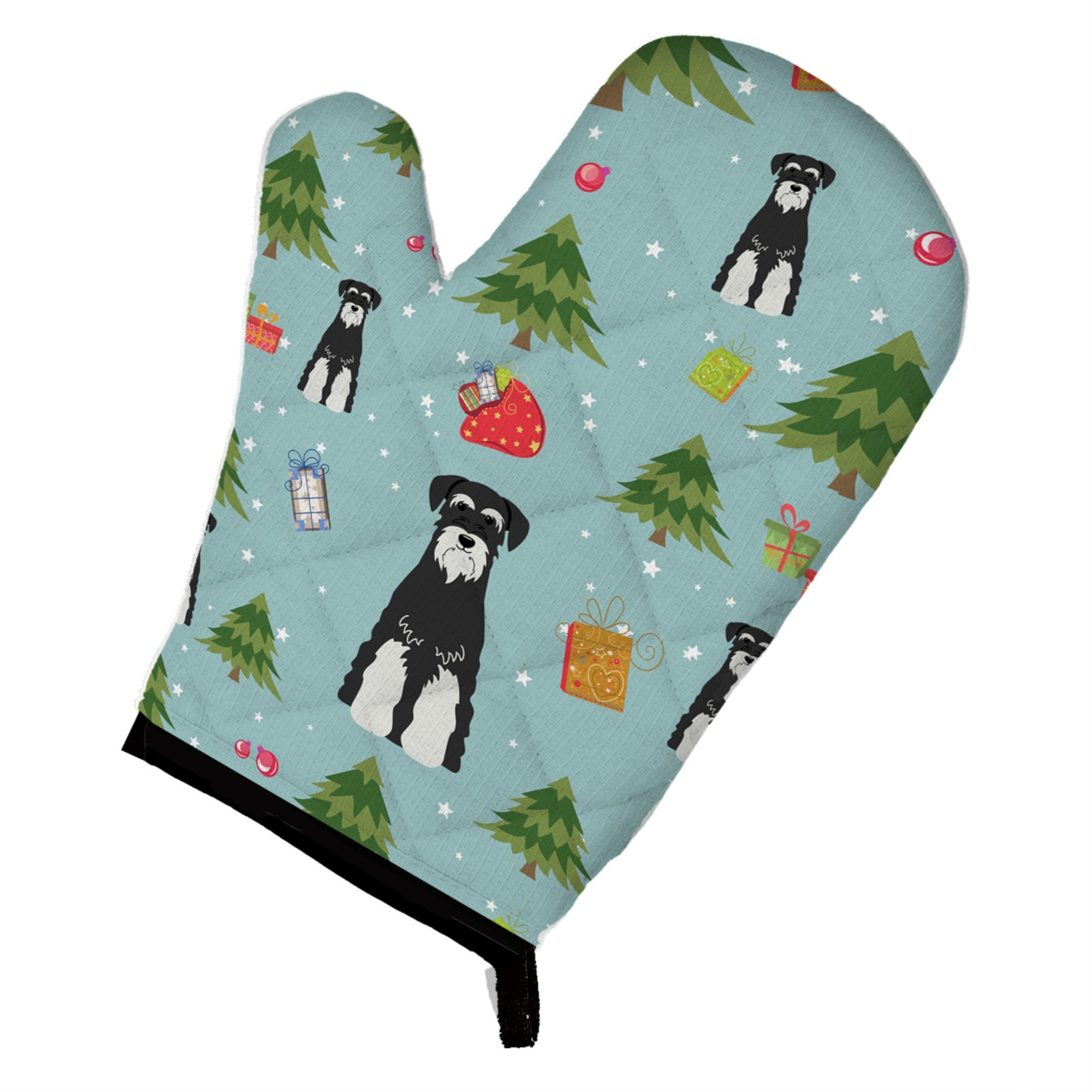 'Caroline'S Treasures Bb4693Ovmt Christmas Standard Schnauzer Salt And Pepper Oven Mitt, 12'''' By 8.5'''', Multicolor''