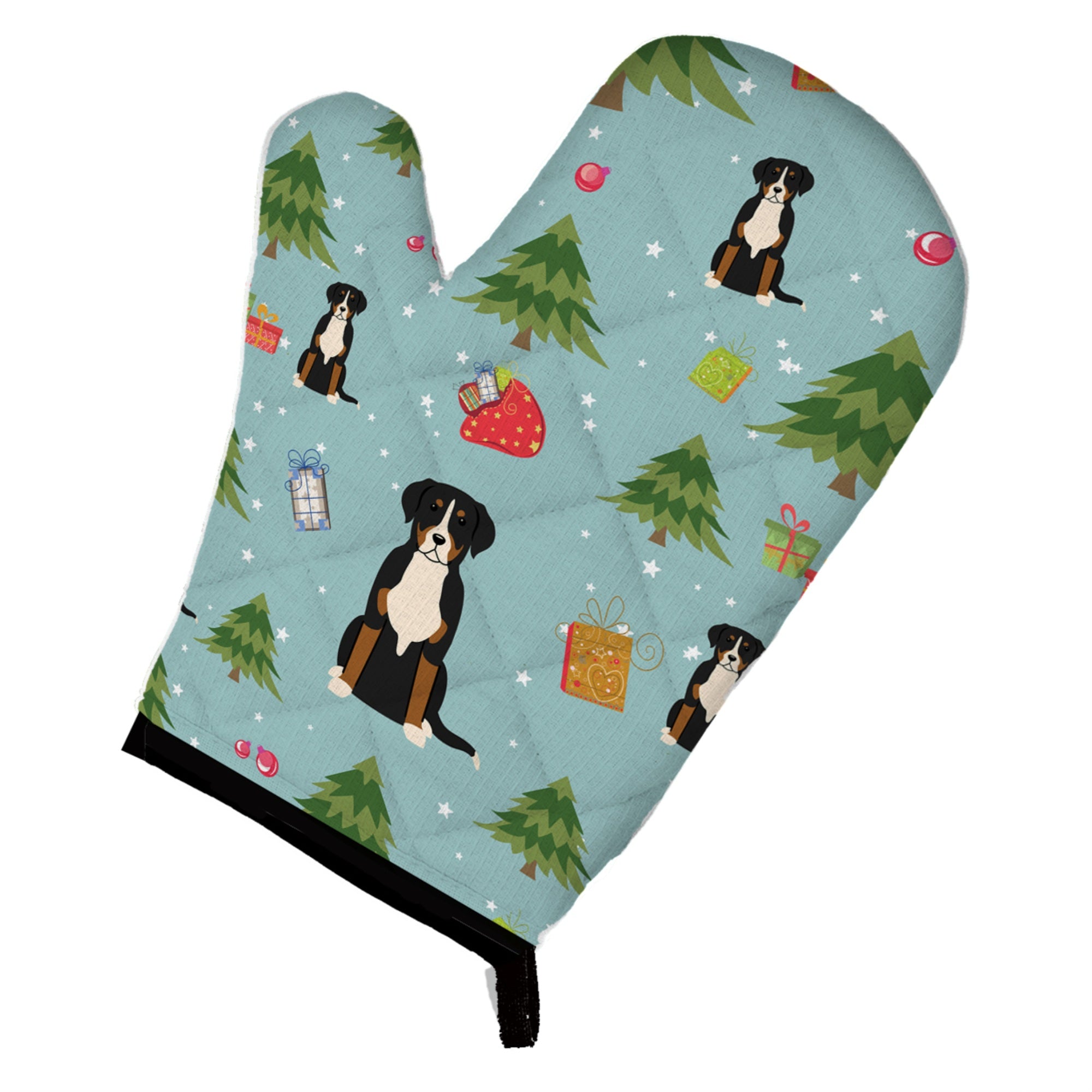 'Caroline'S Treasures Bb4697Ovmt Christmas Greater Swiss Mountain Dog Oven Mitt, 12'''' By 8.5'''', Multicolor''