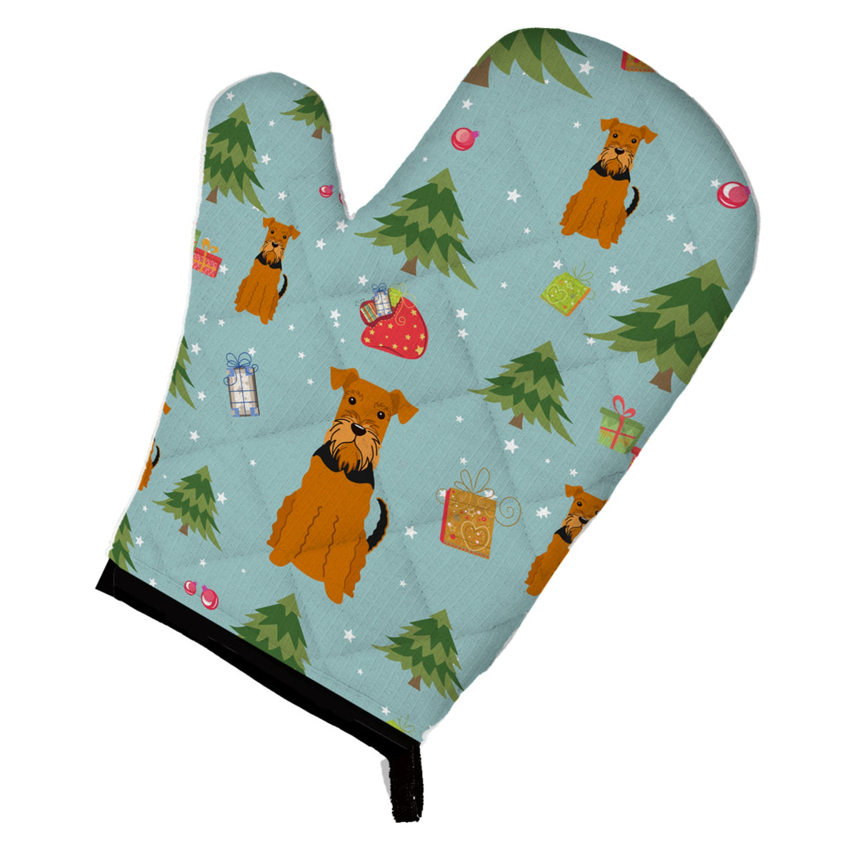 'Caroline'S Treasures Bb4701Ovmt Christmas Airedale Oven Mitt, 12'''' By 8.5'''', Multicolor''