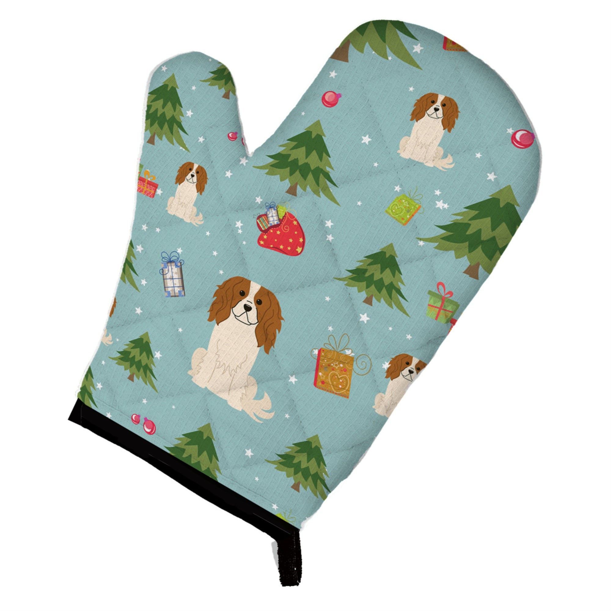 'Caroline'S Treasures Bb4718Ovmt Christmas Cavalier Spaniel Oven Mitt, 12'''' By 8.5'''', Multicolor''