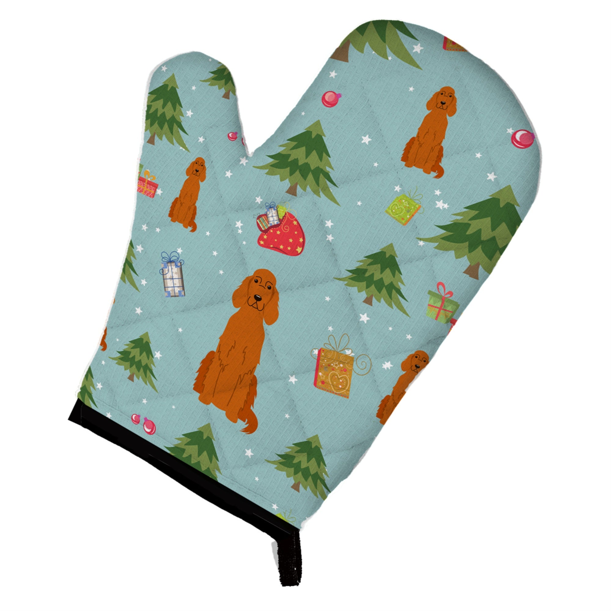 'Caroline'S Treasures Bb4724Ovmt Christmas Irish Setter Oven Mitt, 12'''' By 8.5'''', Multicolor''
