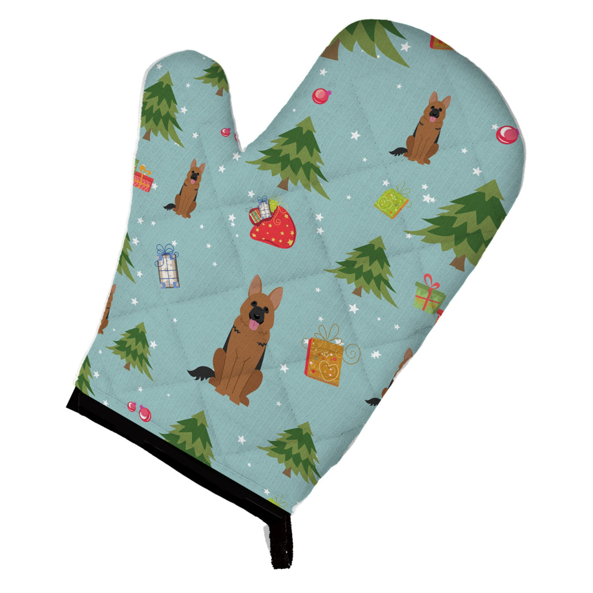 'Caroline'S Treasures Bb4727Ovmt Christmas German Shepherd Oven Mitt, 12'''' By 8.5'''', Multicolor''