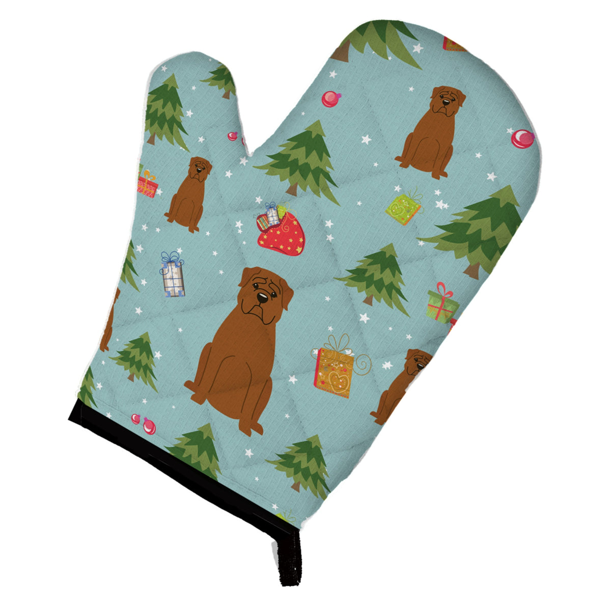 'Caroline'S Treasures Bb4733Ovmt Christmas Dogue De Bourdeaux Oven Mitt, 12'''' By 8.5'''', Multicolor''
