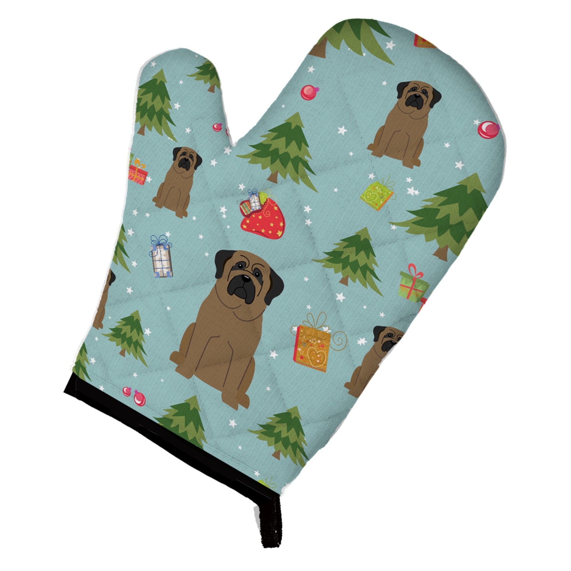 'Caroline'S Treasures Bb4744Ovmt Christmas Bullmastiff Oven Mitt, 12'''' By 8.5'''', Multicolor''
