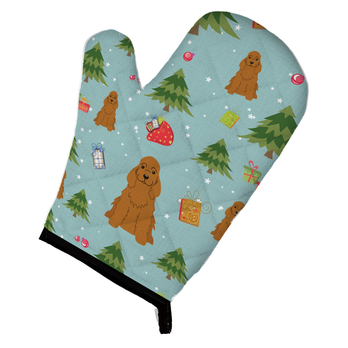 'Caroline'S Treasures Bb4755Ovmt Christmas Cocker Spaniel Red Oven Mitt, 12'''' By 8.5'''', Multicolor''