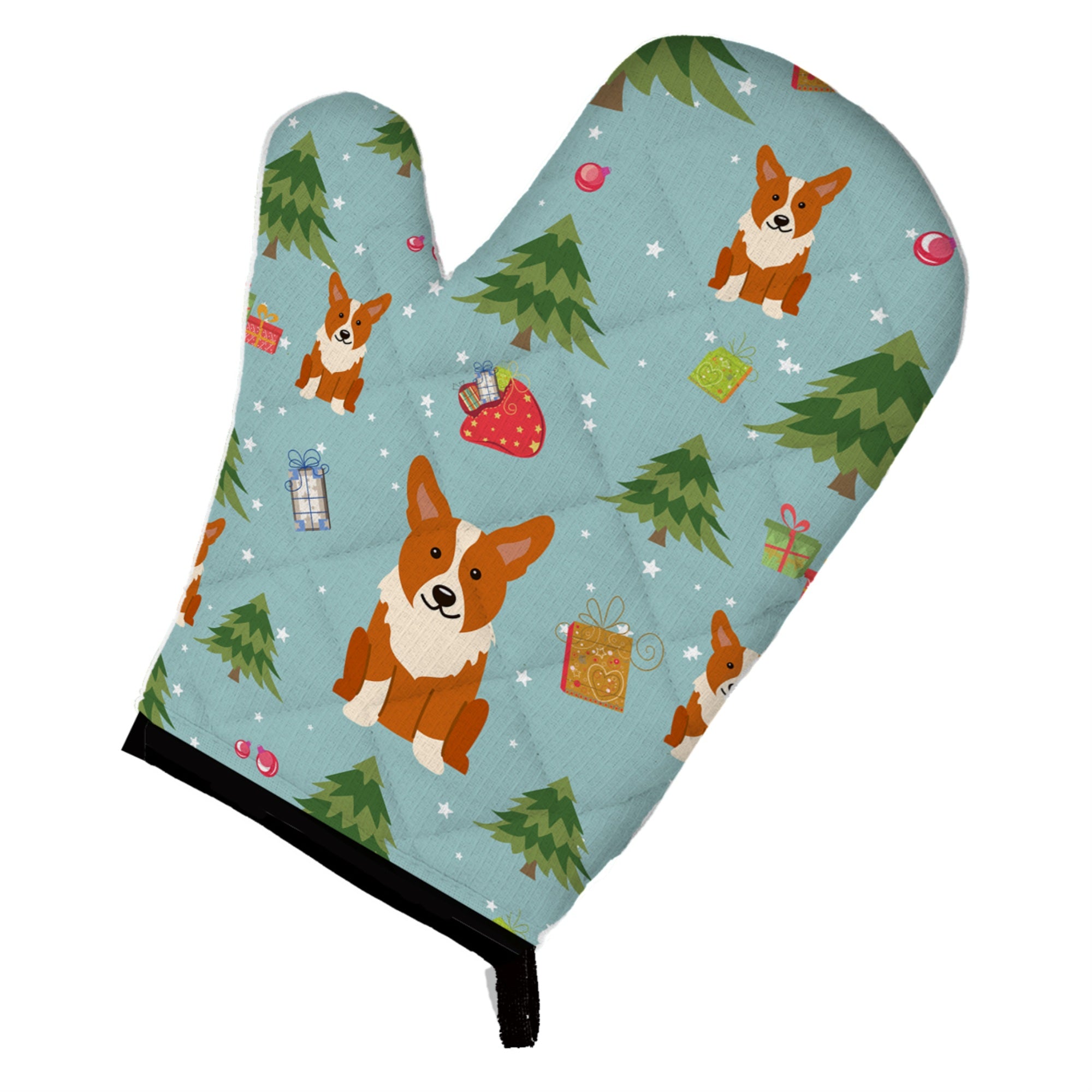 'Caroline'S Treasures Bb4760Ovmt Christmas Corgi Oven Mitt, 12'''' By 8.5'''', Multicolor''
