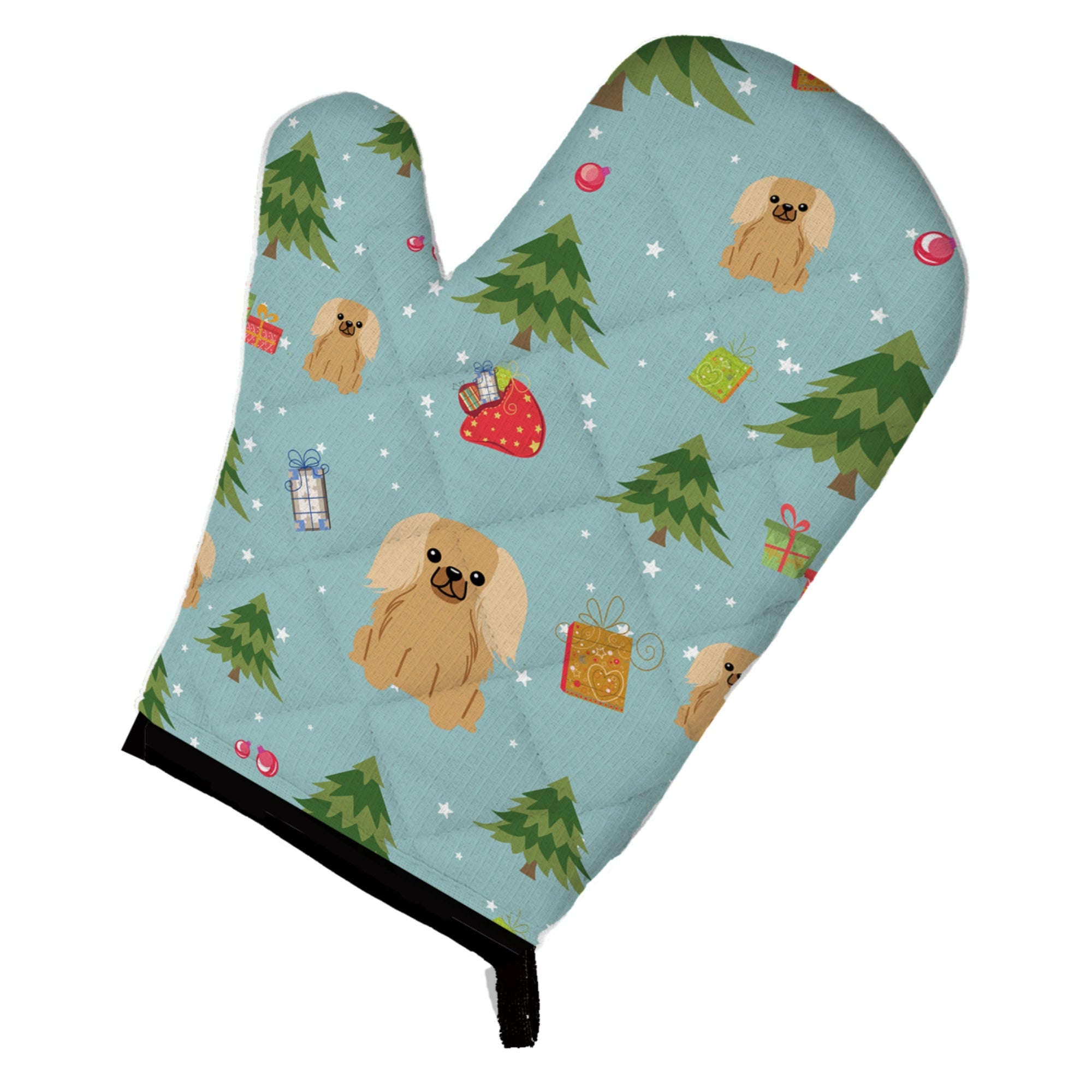 'Caroline'S Treasures Bb4764Ovmt Christmas Pekingnese Fawn Sable Oven Mitt, 12'''' By 8.5'''', Multicolor''