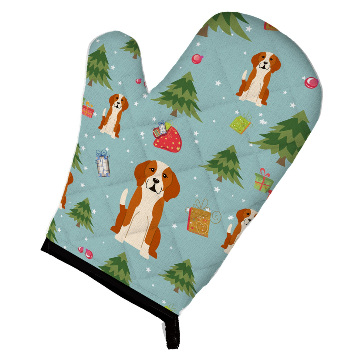 'Caroline'S Treasures Bb4770Ovmt Christmas English Foxhound Oven Mitt, 12'''' By 8.5'''', Multicolor''