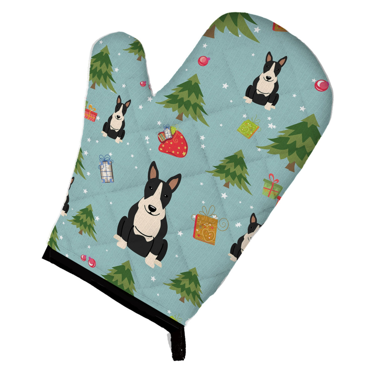 'Caroline'S Treasures Bb4793Ovmt Christmas Bull Terrier Black White Oven Mitt, 12'''' By 8.5'''', Multicolor''