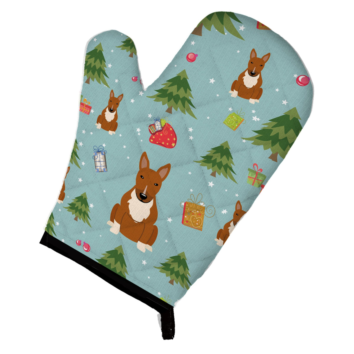 'Caroline'S Treasures Bb4794Ovmt Christmas Bull Terrier Red Oven Mitt, 12'''' By 8.5'''', Multicolor''