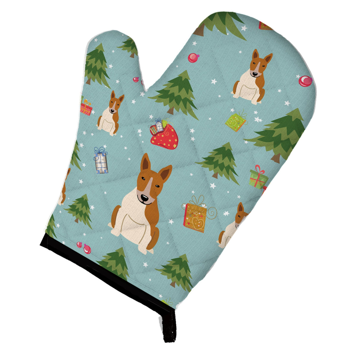 'Caroline'S Treasures Bb4795Ovmt Christmas Bull Terrier Red White Oven Mitt, 12'''' By 8.5'''', Multicolor''