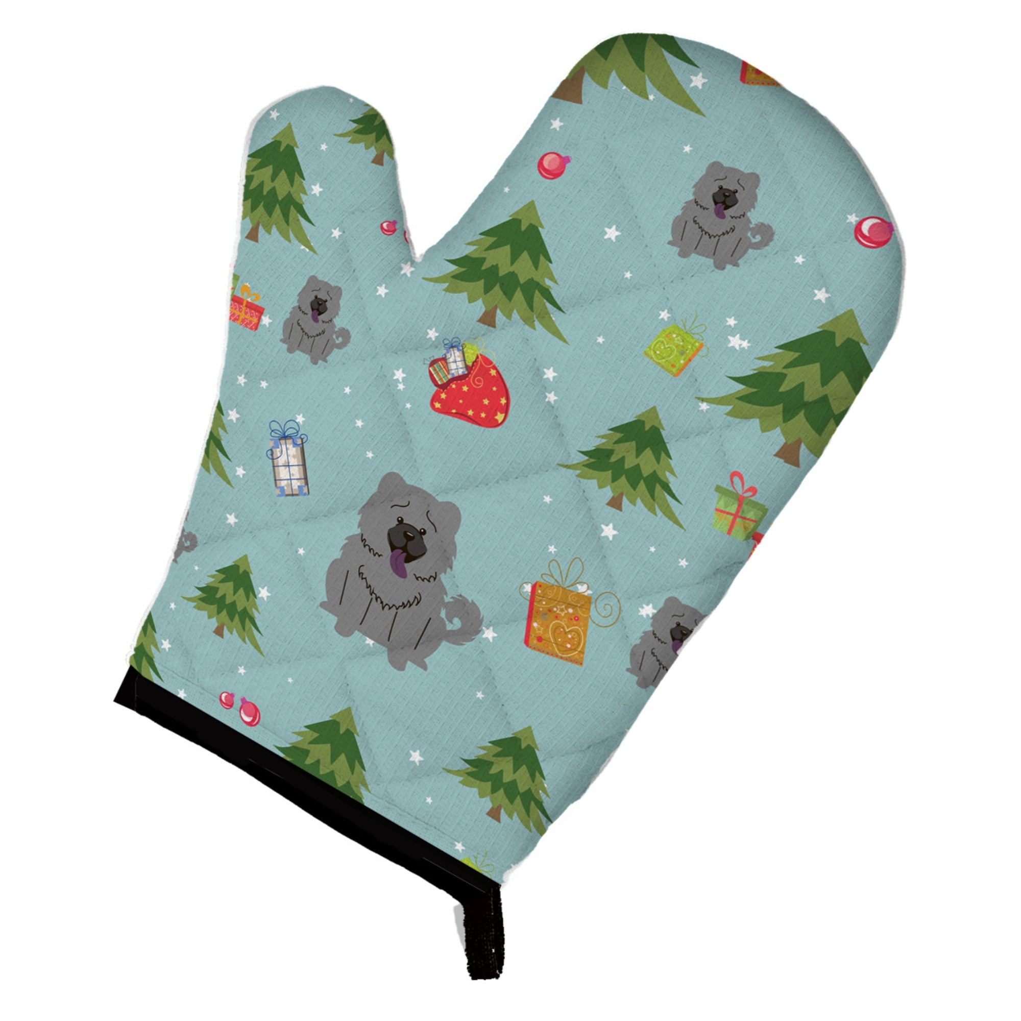 'Caroline'S Treasures Bb4799Ovmt Christmas Chow Blue Oven Mitt, 12'''' By 8.5'''', Multicolor''