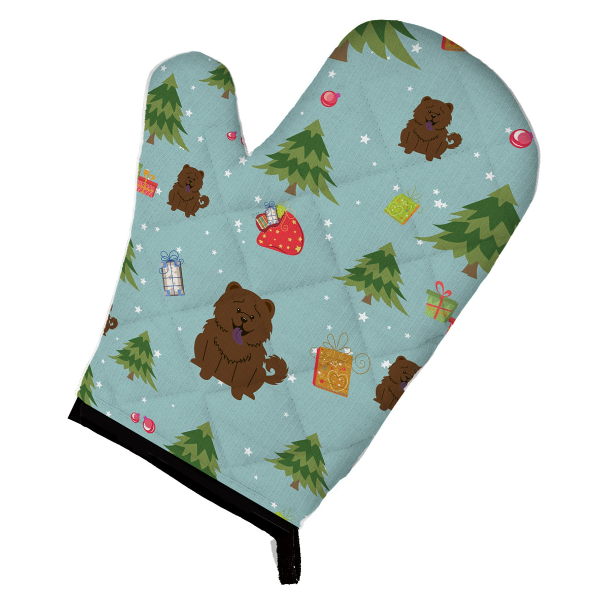 'Caroline'S Treasures Bb4801Ovmt Christmas Chow Chocolate Oven Mitt, 12'''' By 8.5'''', Multicolor''